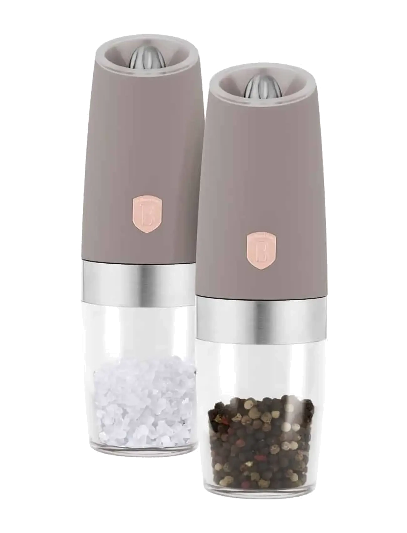 Berlingerhaus Gravity pepper and salt mill, 2 pcs set, matt taupe - Vaata kõiki - MATT TAUPE / grey