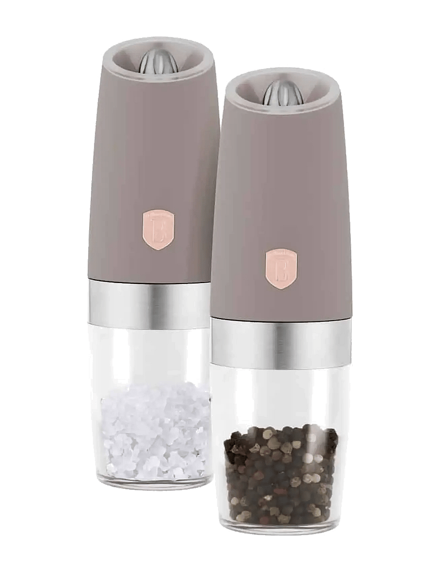 Berlingerhaus - Gravity pepper and salt mill, 2 pcs set, matt taupe - vürtsiveskid - matt taupe - 0