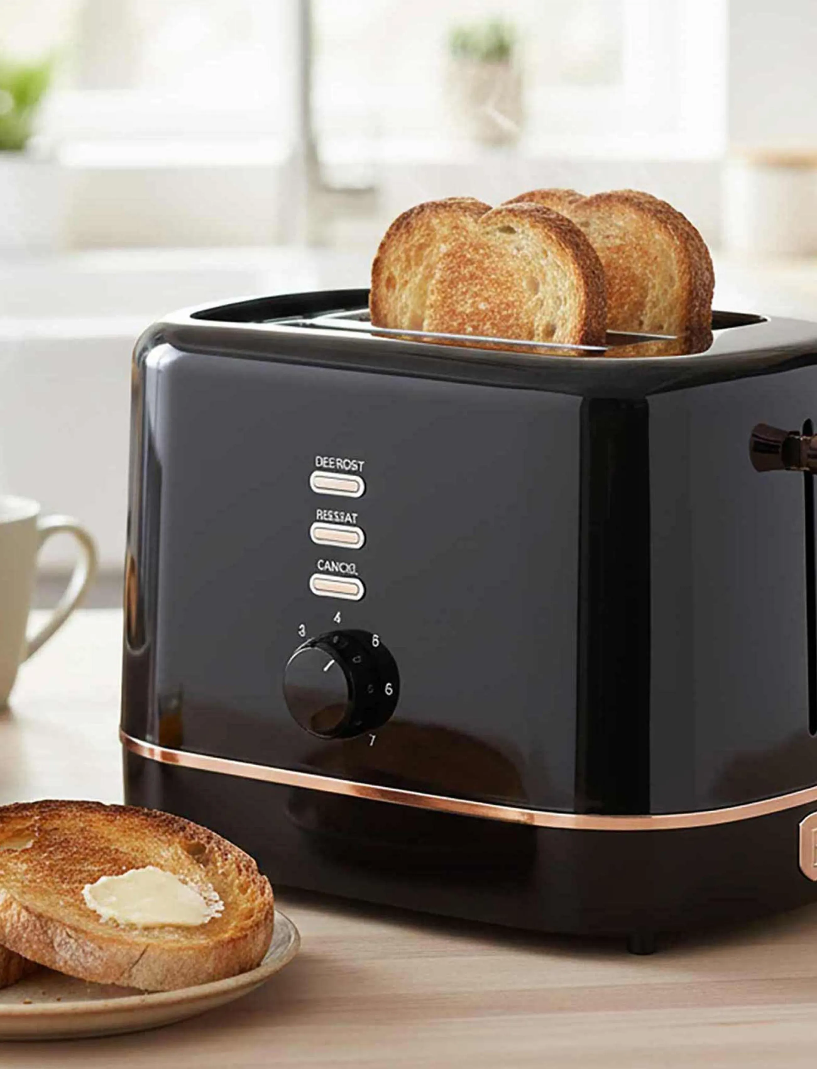 Berlingerhaus Toaster, Black- Rose Gold, One Size, Kitchen Appliances, Schwarz - Toasters, Homeware
