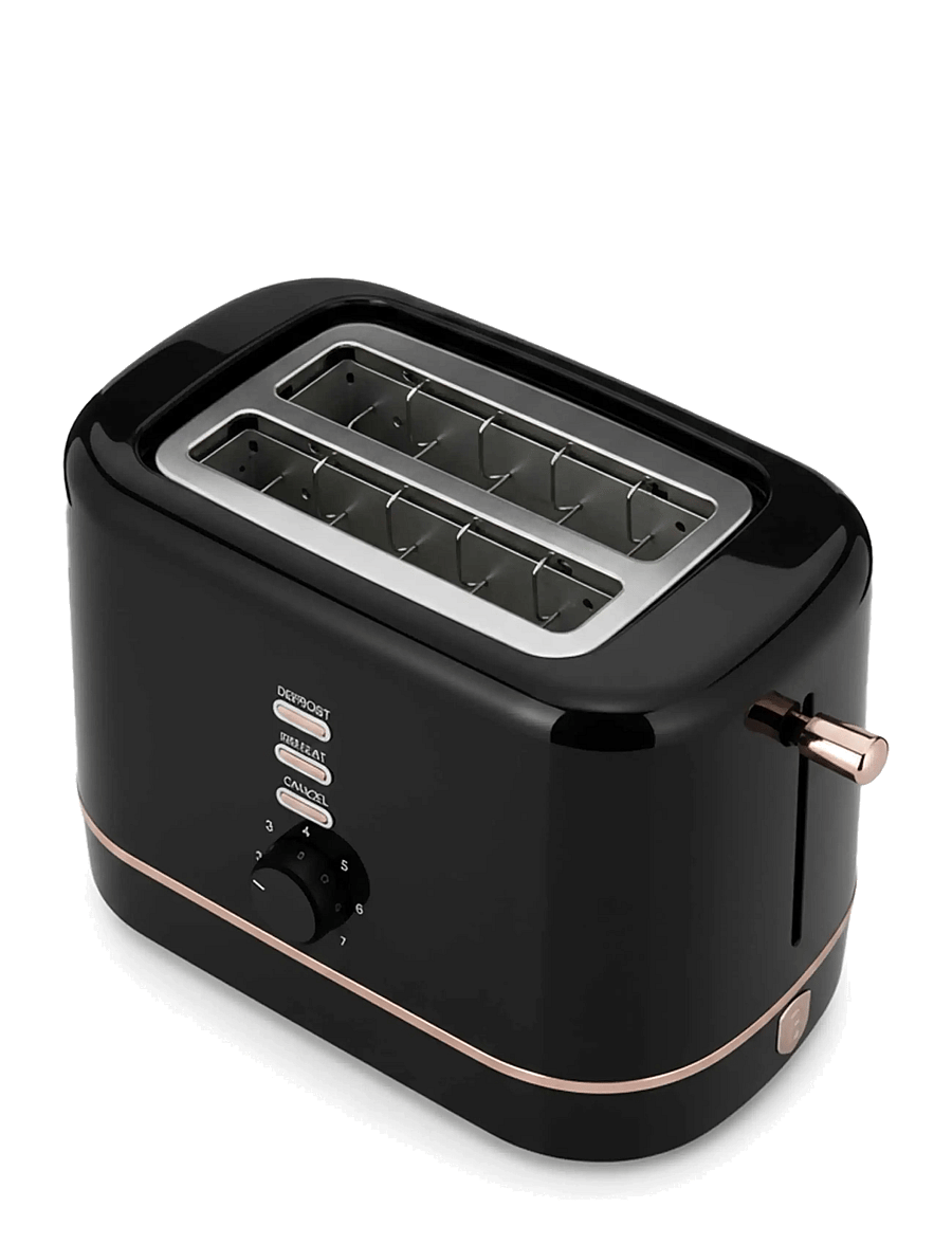 Berlingerhaus - Toaster, black- rose gold - rösterid - black rose collection - 1