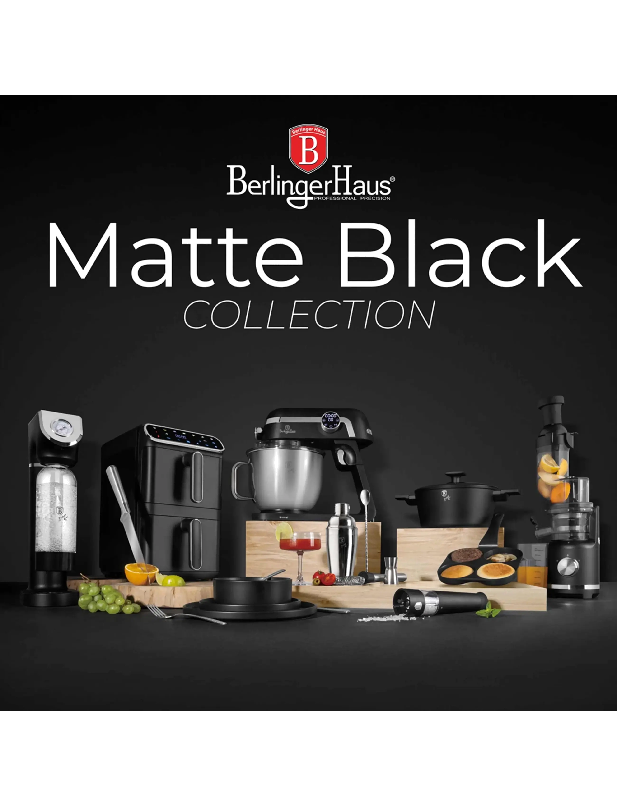 Berlingerhaus - 2 in 1 electric pepper and salt mill, matt black - soola- ja pipraveskid - matt black - 5