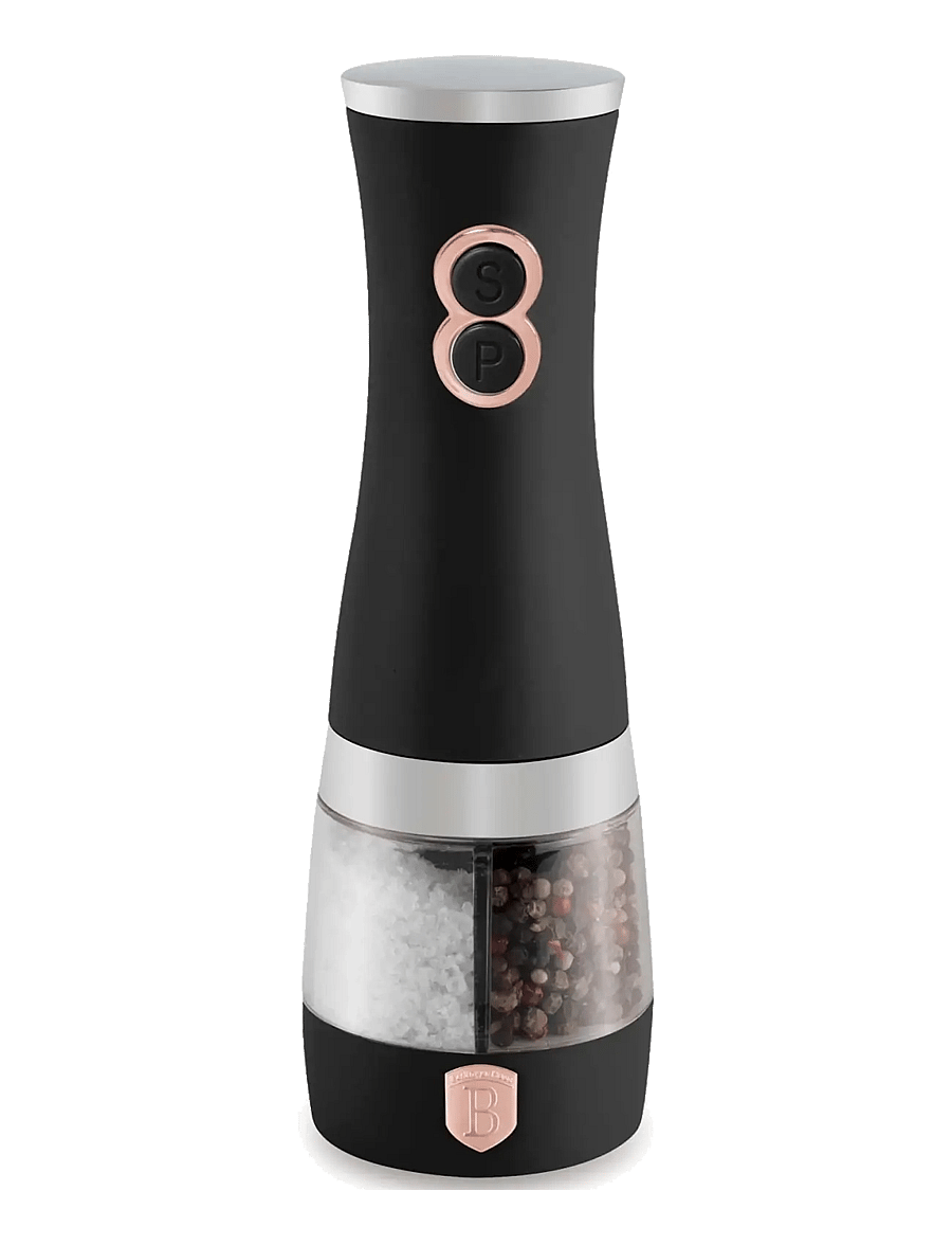 Berlingerhaus - 2 in 1 electric pepper and salt mill, black- rose gold - soola ja pipra topsid - black/rose gold - 1
