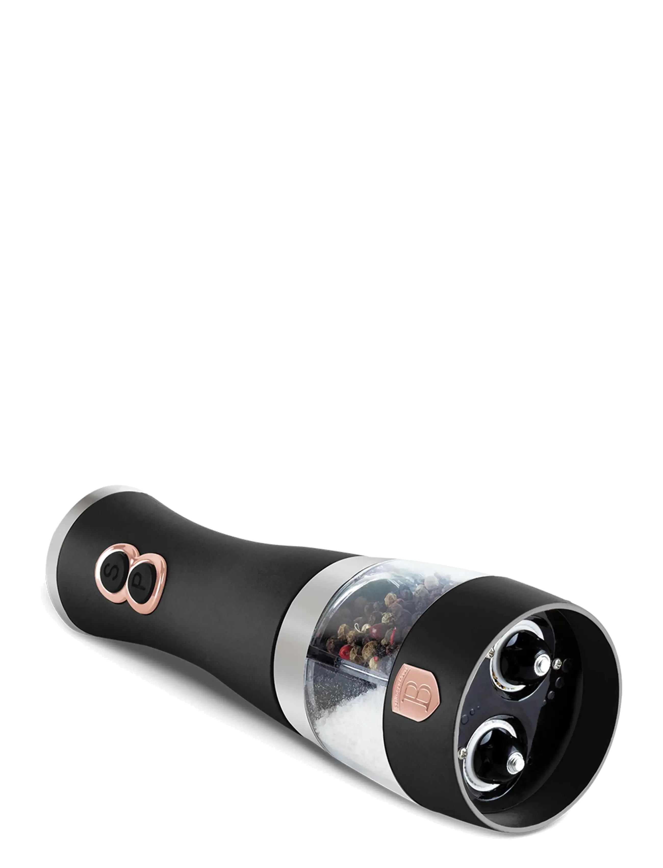 Berlingerhaus - 2 in 1 electric pepper and salt mill, black- rose gold - salt & pepper grinders - black/rose gold - 3