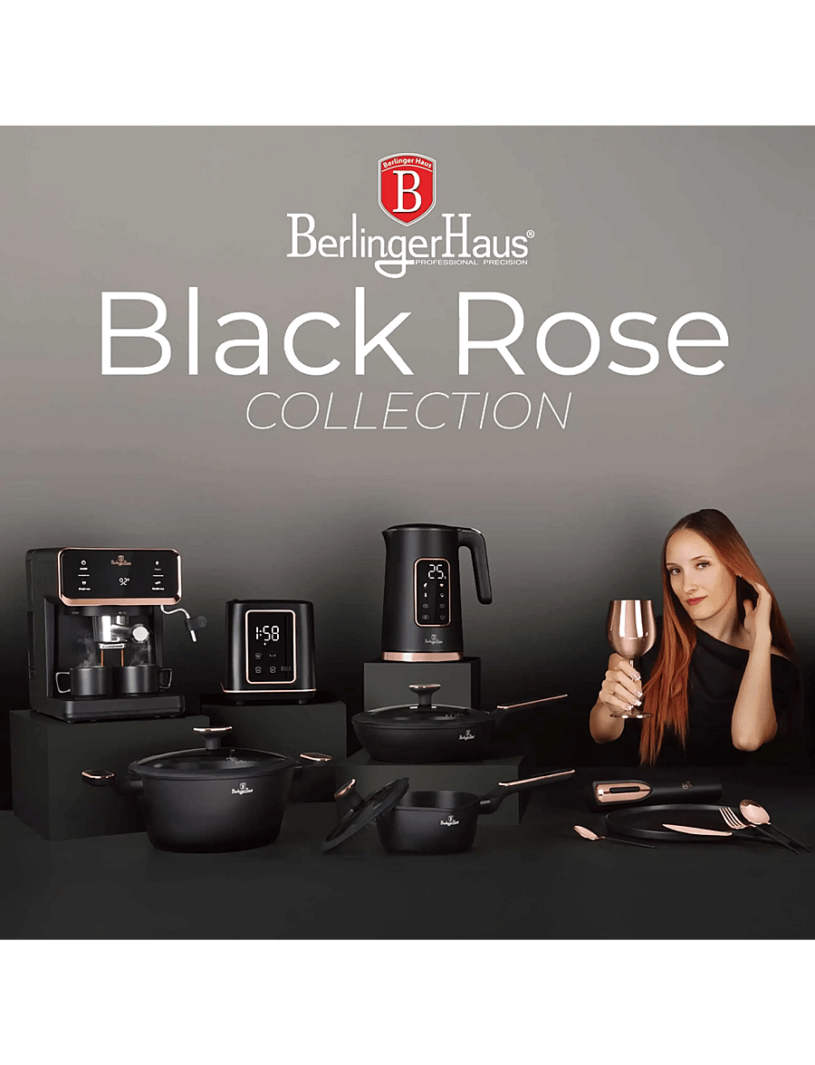 Berlingerhaus - 2 in 1 electric pepper and salt mill, black- rose gold - soola ja pipra topsid - black/rose gold - 4