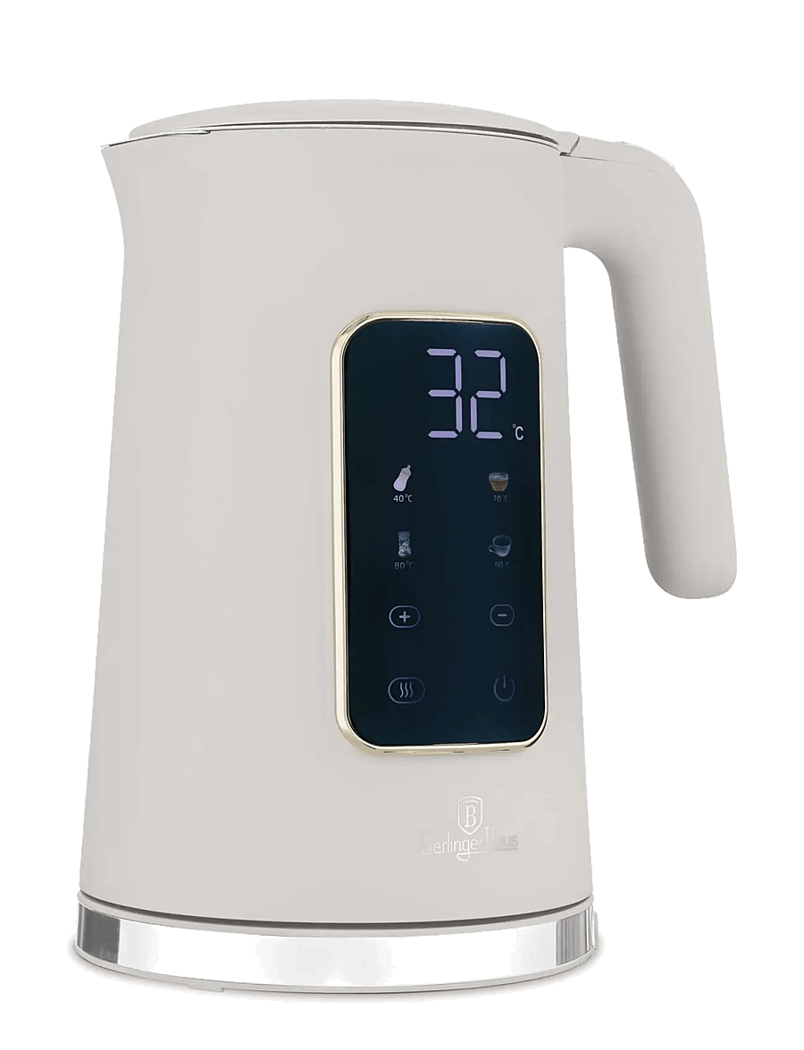 Berlingerhaus - Digital electric kettle, matt cream - veekeetjad ja -keedukannud - sahara collection - 2