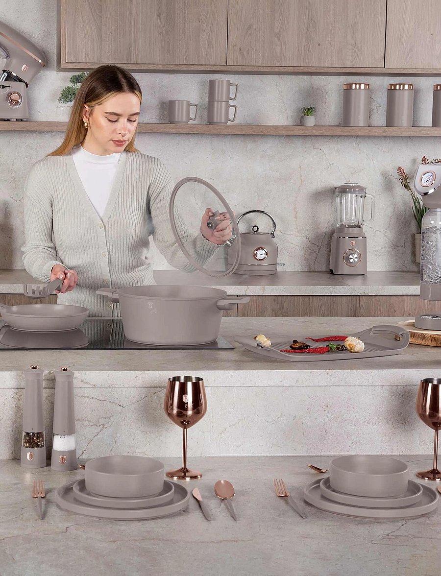 Berlingerhaus - Digital glass kitchen scale, capacity 5 kg, taupe - madalaimad hinnad - matt taupe - 2