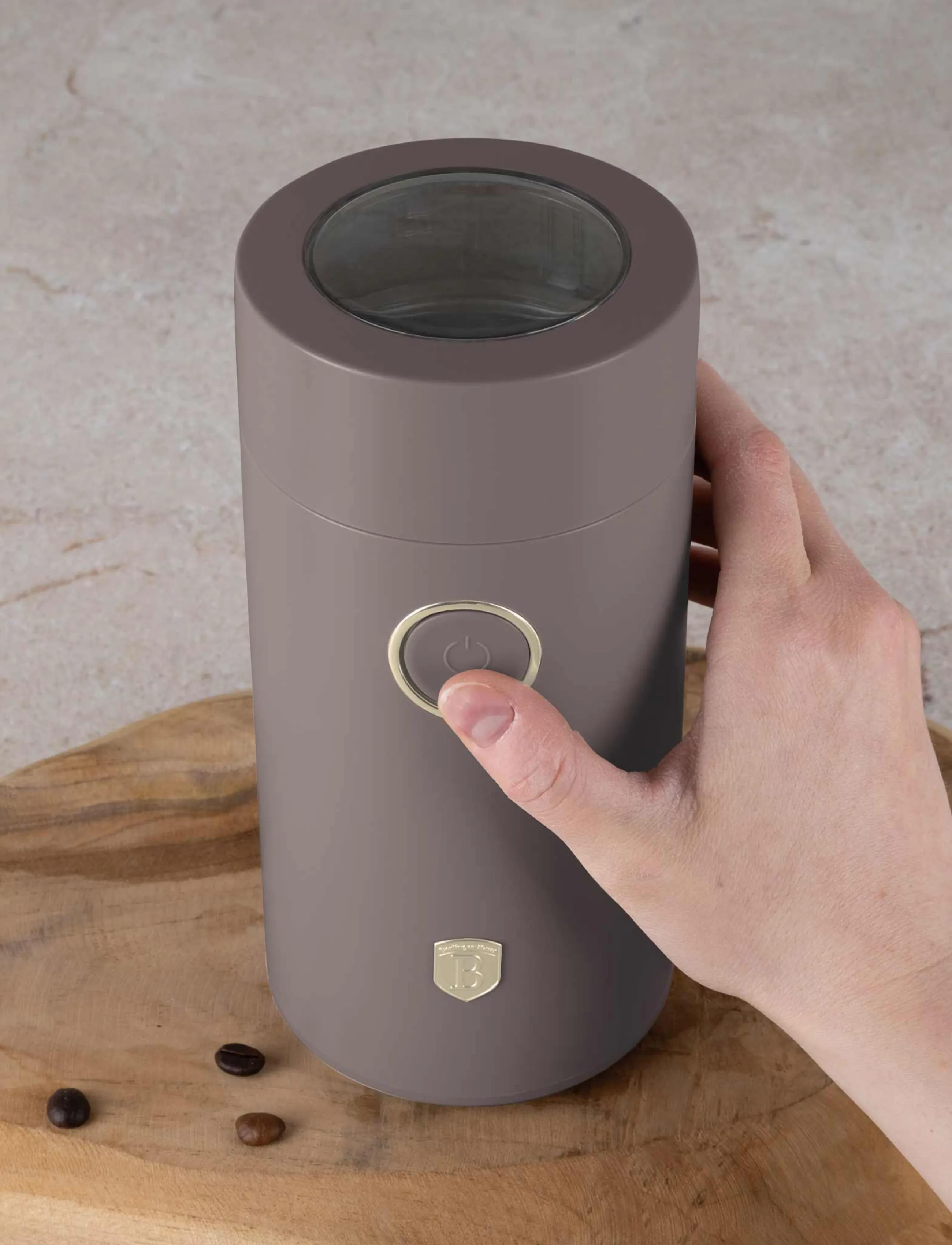 Berlingerhaus - Electric coffee grinder, taupe - kaffeudstyr - taupe - 3