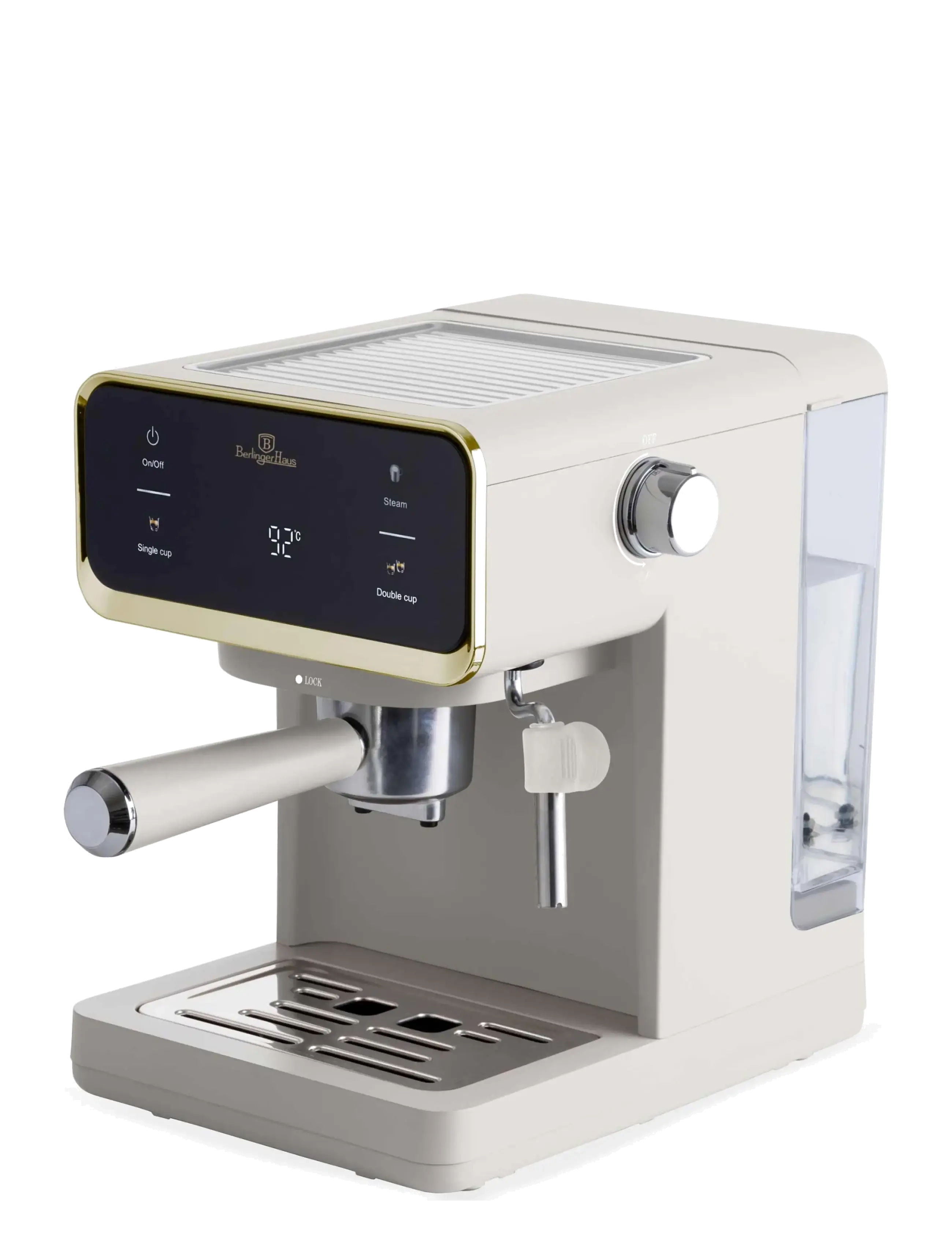 Berlingerhaus Digital espresso coffee maker, 3 in 1, matt cream - Köksmaskiner - SAHARA COLLECTION / cream