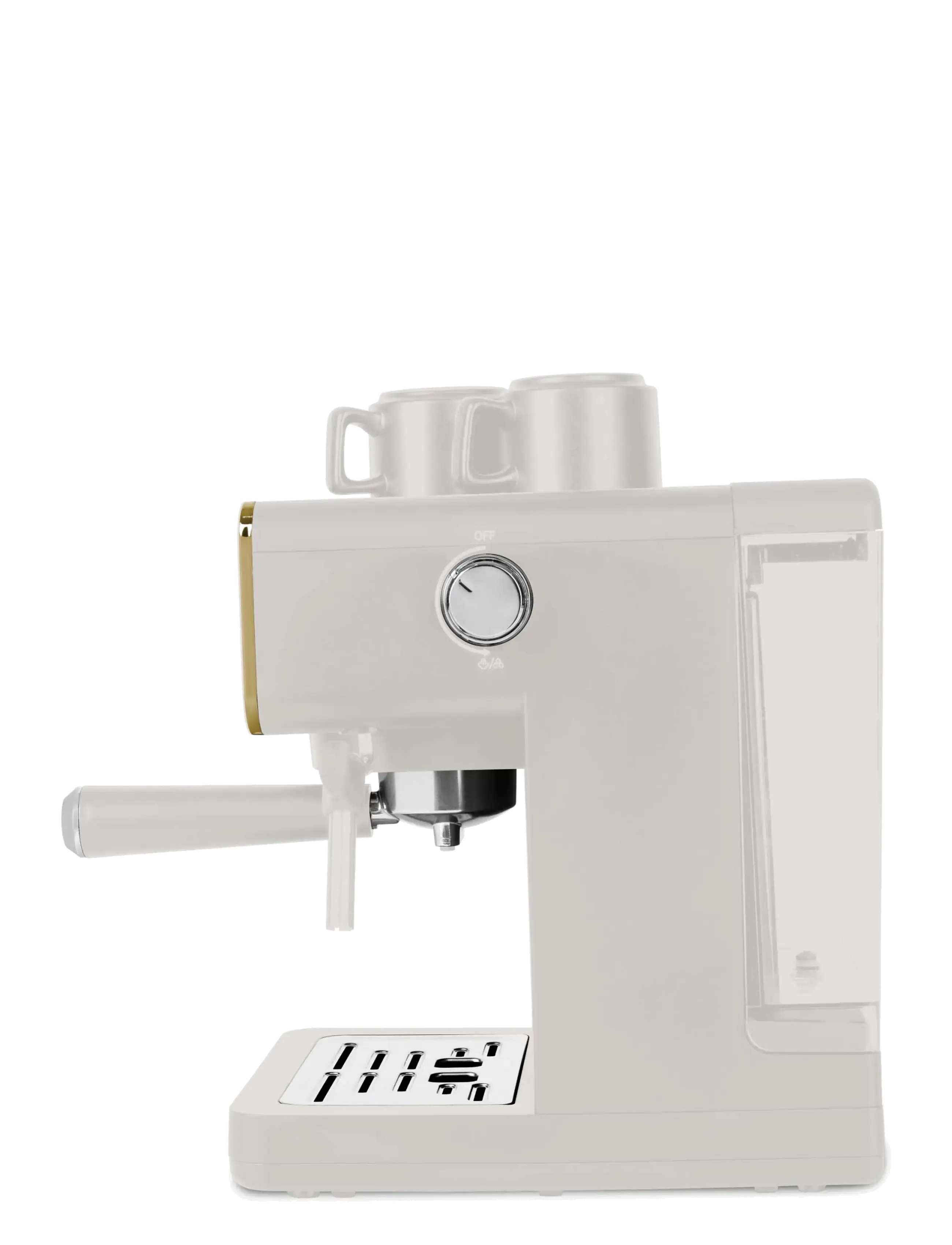 Berlingerhaus - Digital espresso coffee maker, 3 in 1, matt cream - espressomaskiner - sahara collection - 3