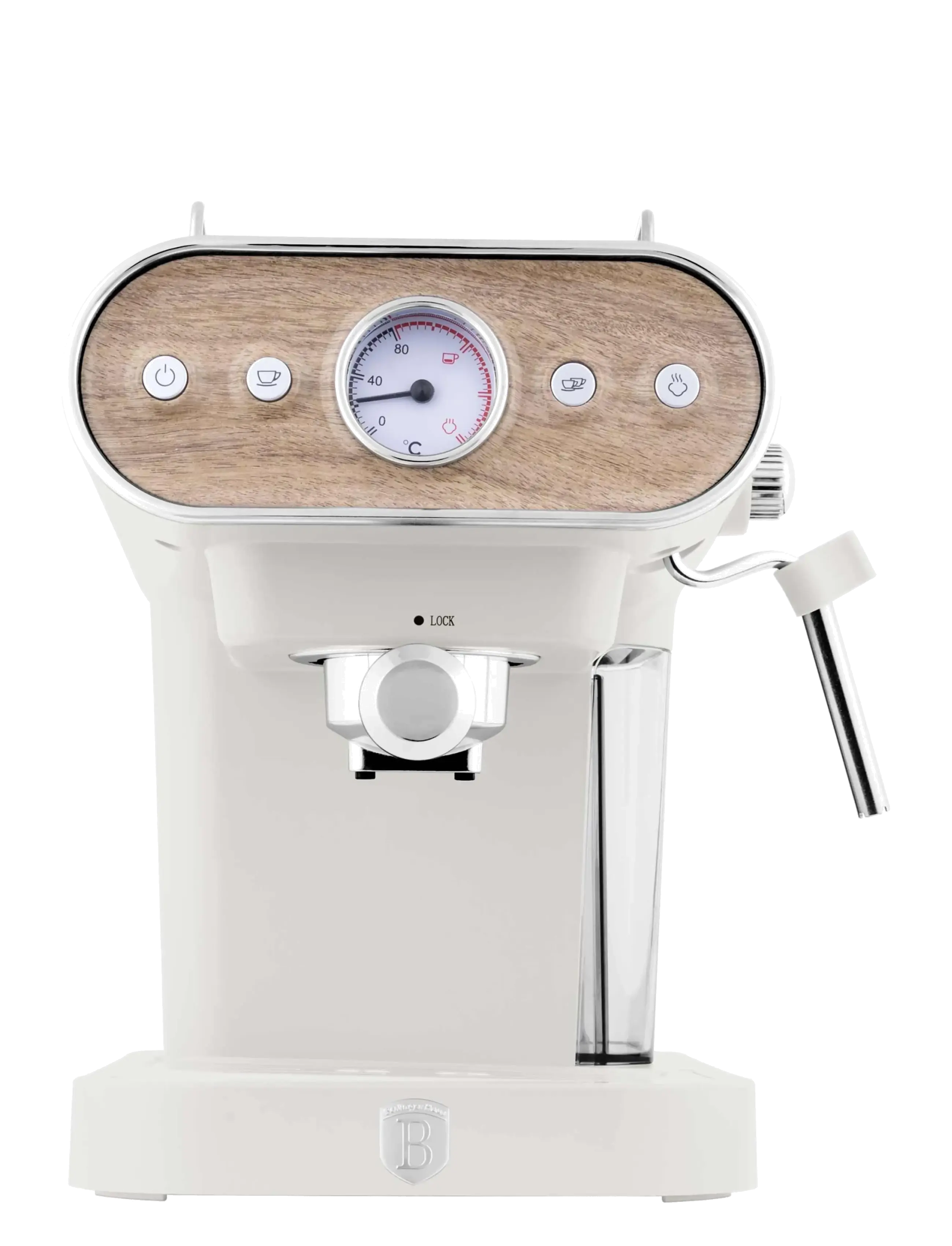 Berlingerhaus Espresso Coffee Maker, 3 In 1, Matt Cream, Espressomaskine, Creme, Str: 23X26.5X30.5CM