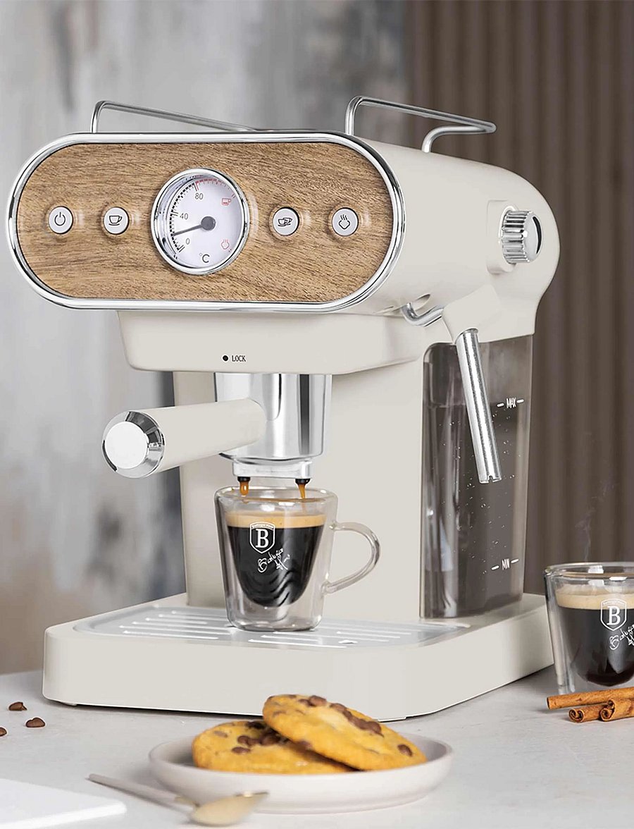 Berlingerhaus - Espresso coffee maker, 3 in 1, matt cream - espresso- & kaffeemaschinen - sahara nordic collection - 5
