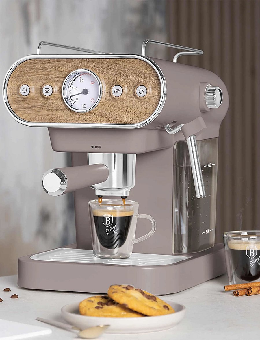 Berlingerhaus - Espresso coffee maker, 3 in 1, matt taupe - espressomasinad - taupe nordic collection - 0