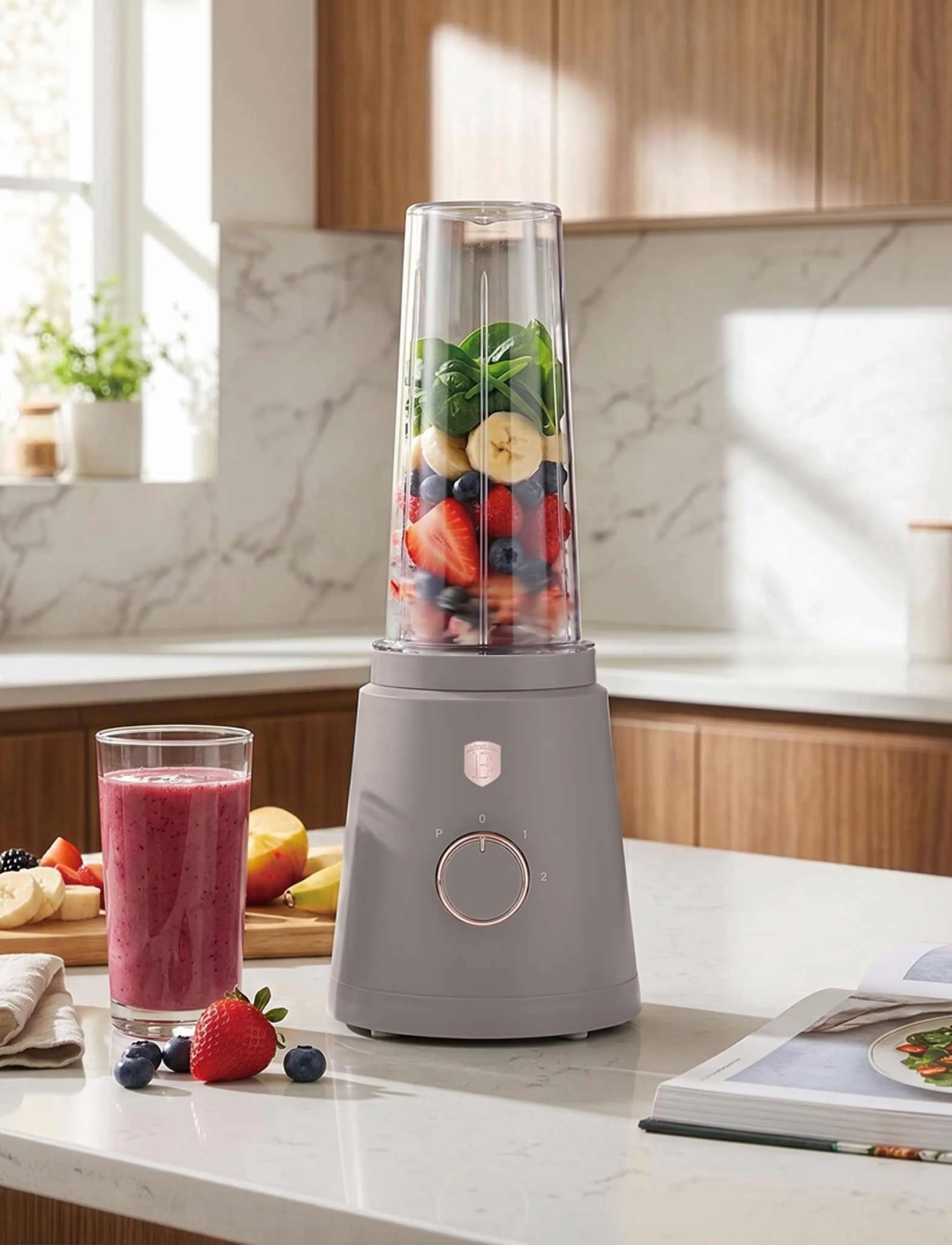 Berlingerhaus Smoothie Maker, Matt Taupe, One Size, Kitchen Appliances, Beige - Mixers & Blenders, Homeware