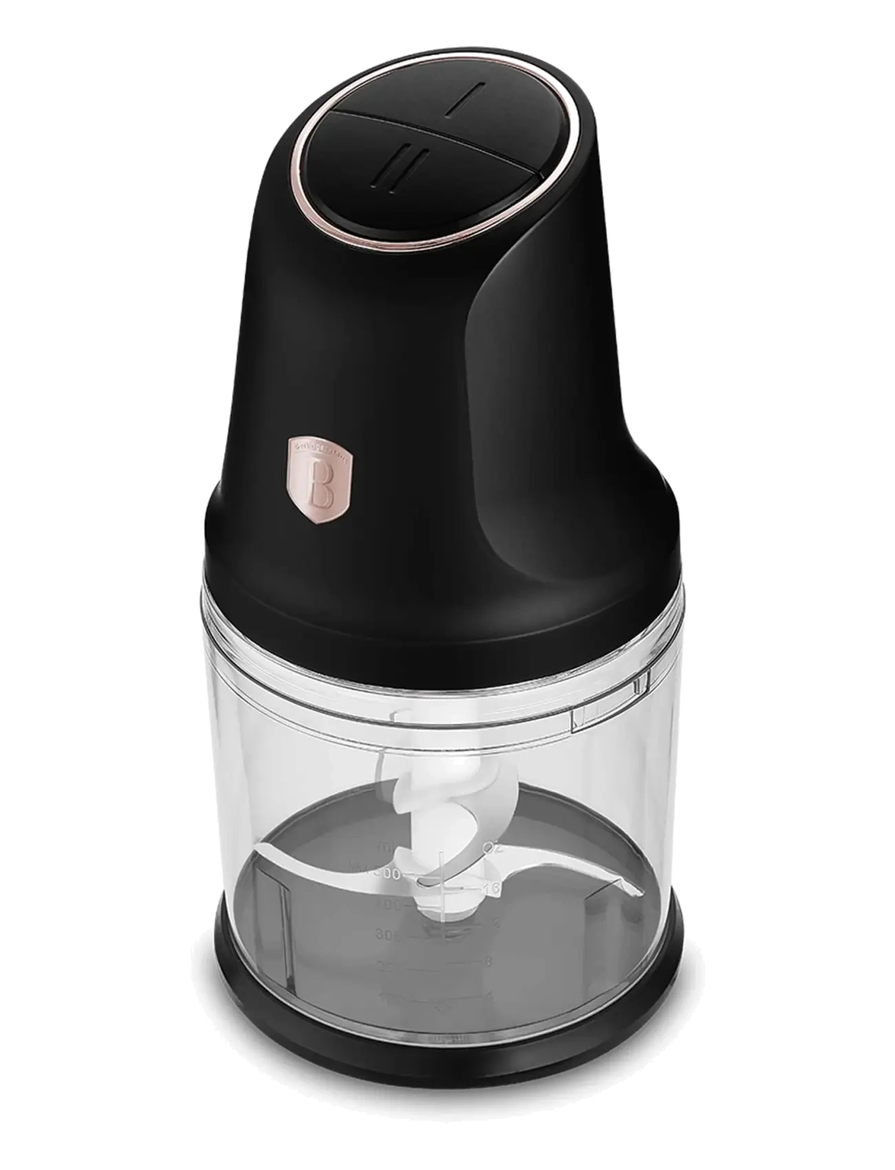 Berlingerhaus Chopper, 2 In 1, Black- Rose Gold, Foodprocessor, Sort, Str: 1L|0.5L