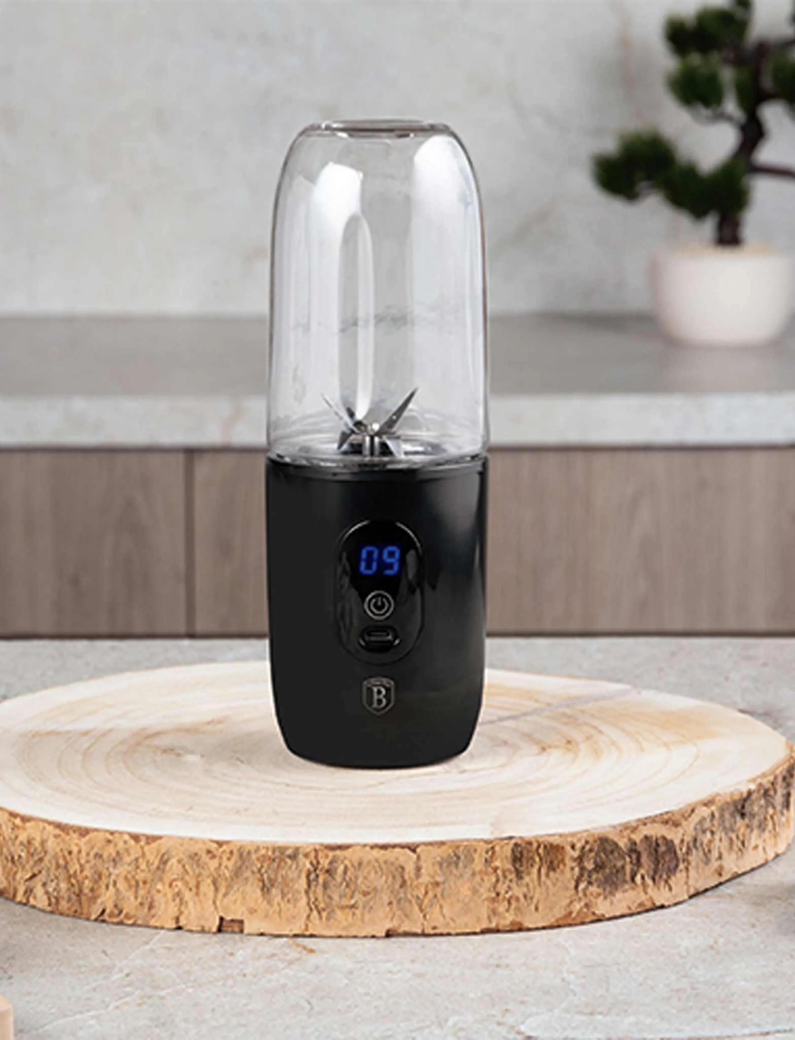 Berlingerhaus - Blender with USB, black - mixers & blenders - matt black - 5