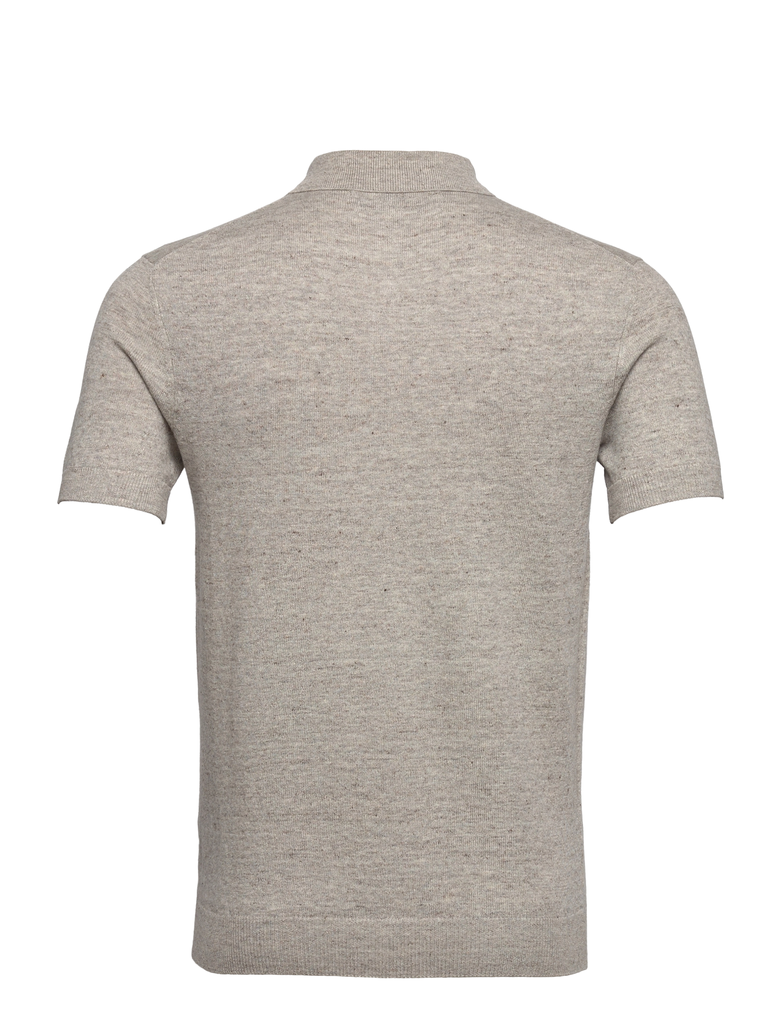 Bertoni - Leon s/s knitted polo shirt - 814 dark sand - 1