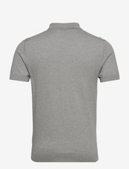 Bertoni - Michael s/s knitted polo shirt - 908 mid grey melange - 1