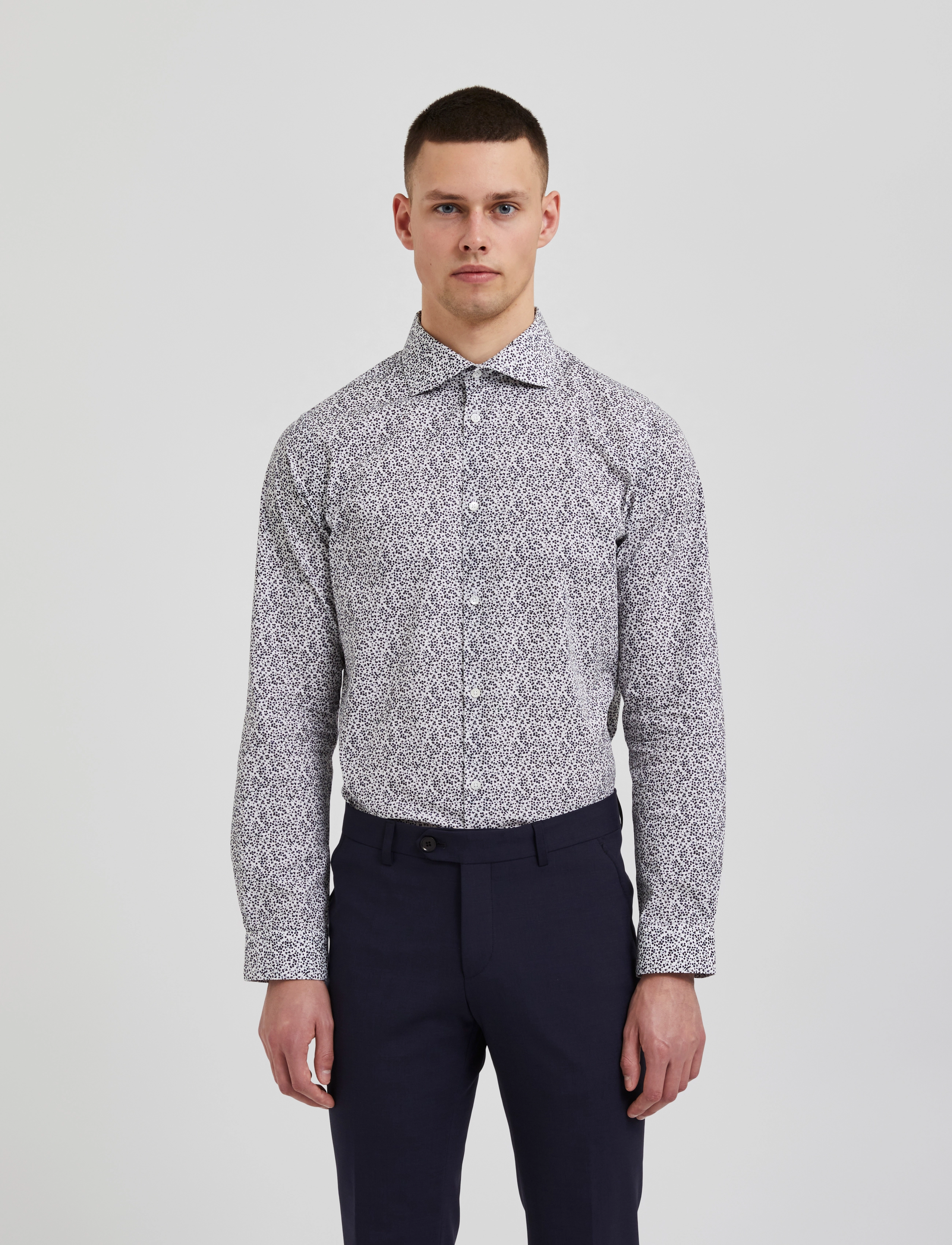 Bertoni - Gjermund l/s shirt - 101 real white - 2