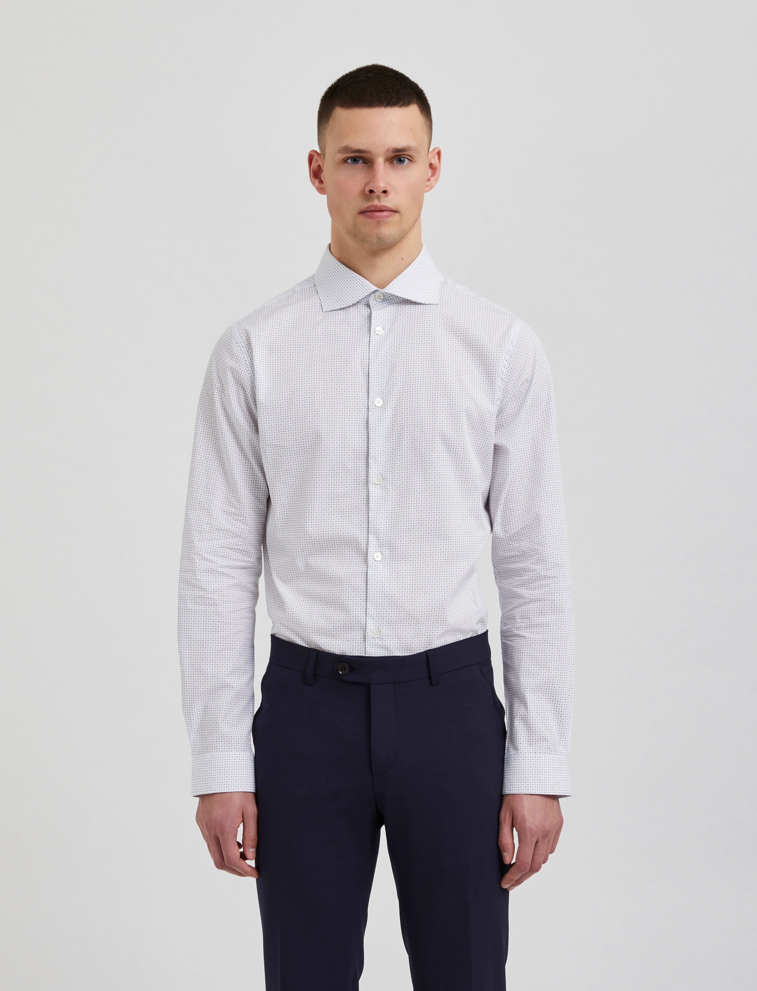 Bertoni - Une l/s shirt - 101 real white - 2