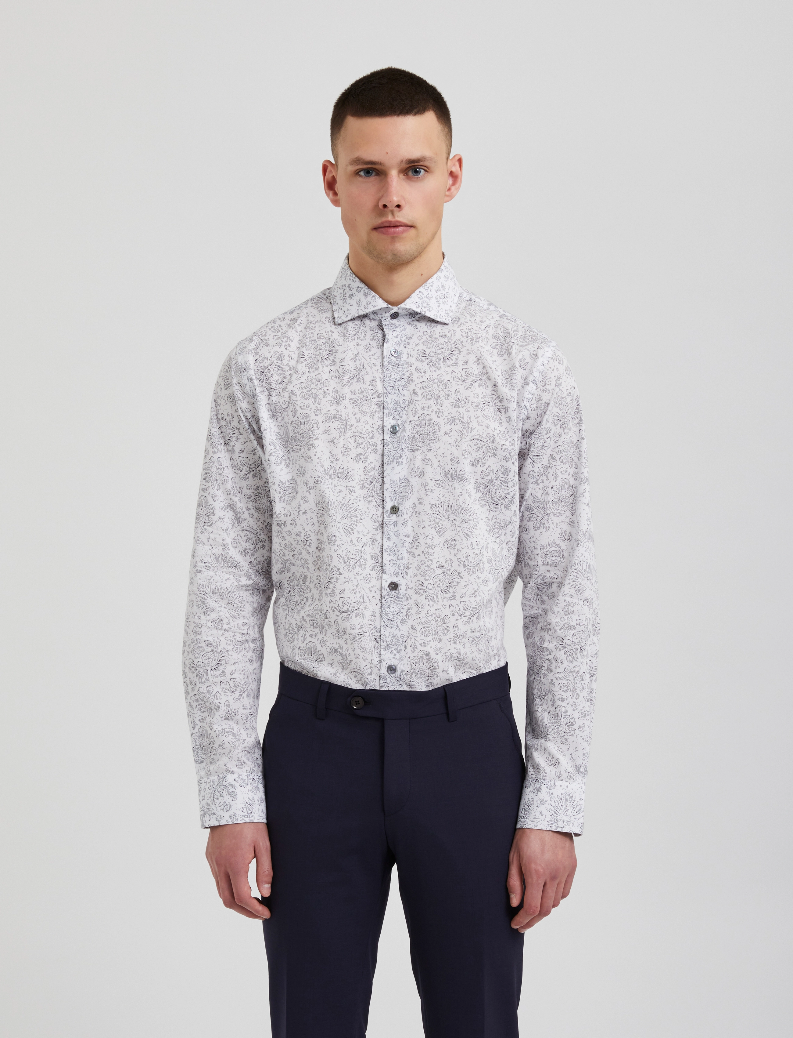 Bertoni - Aslak l/s shirt - 101 real white - 2
