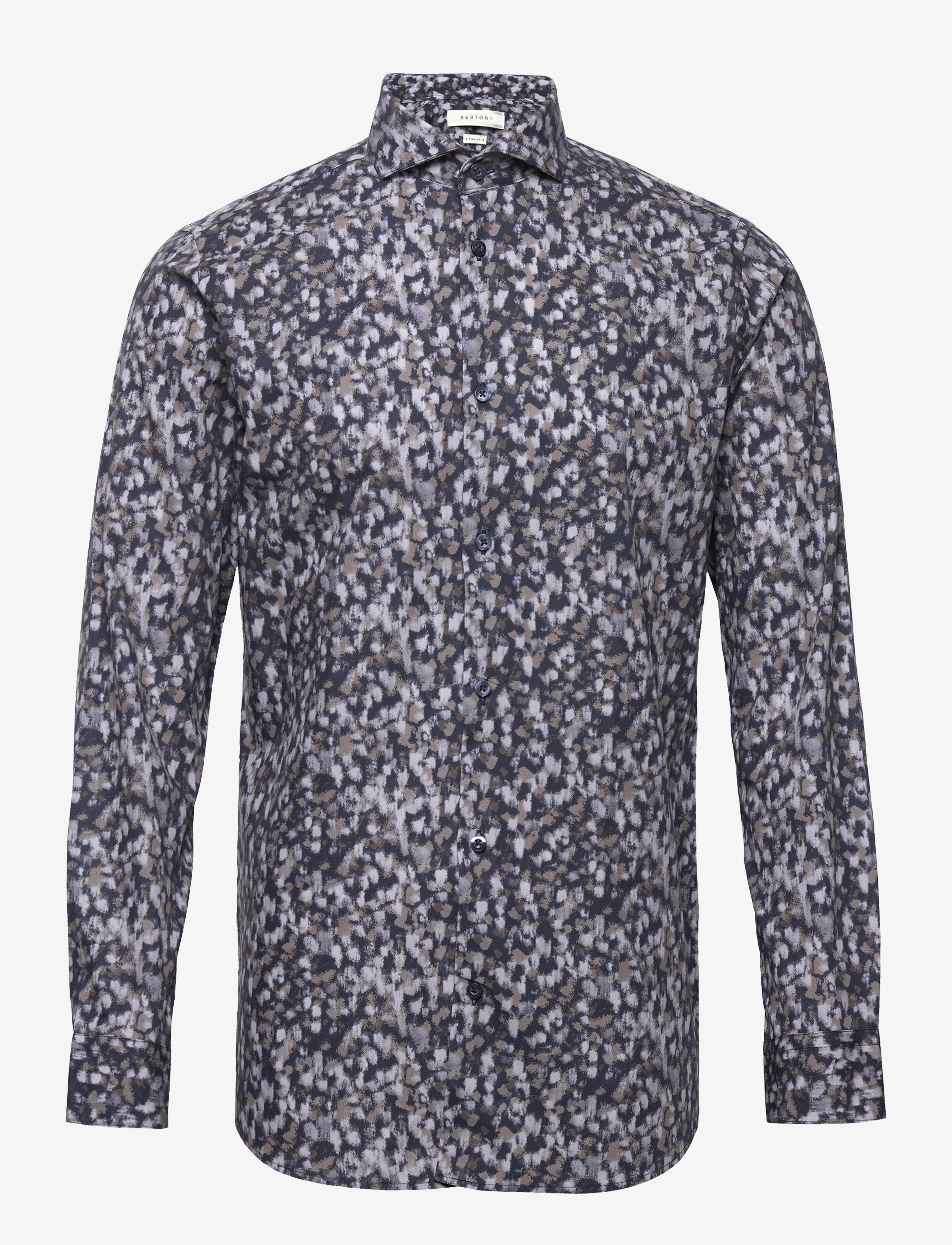Bertoni - Mateo l/s shirt - 814 dark sand - 1