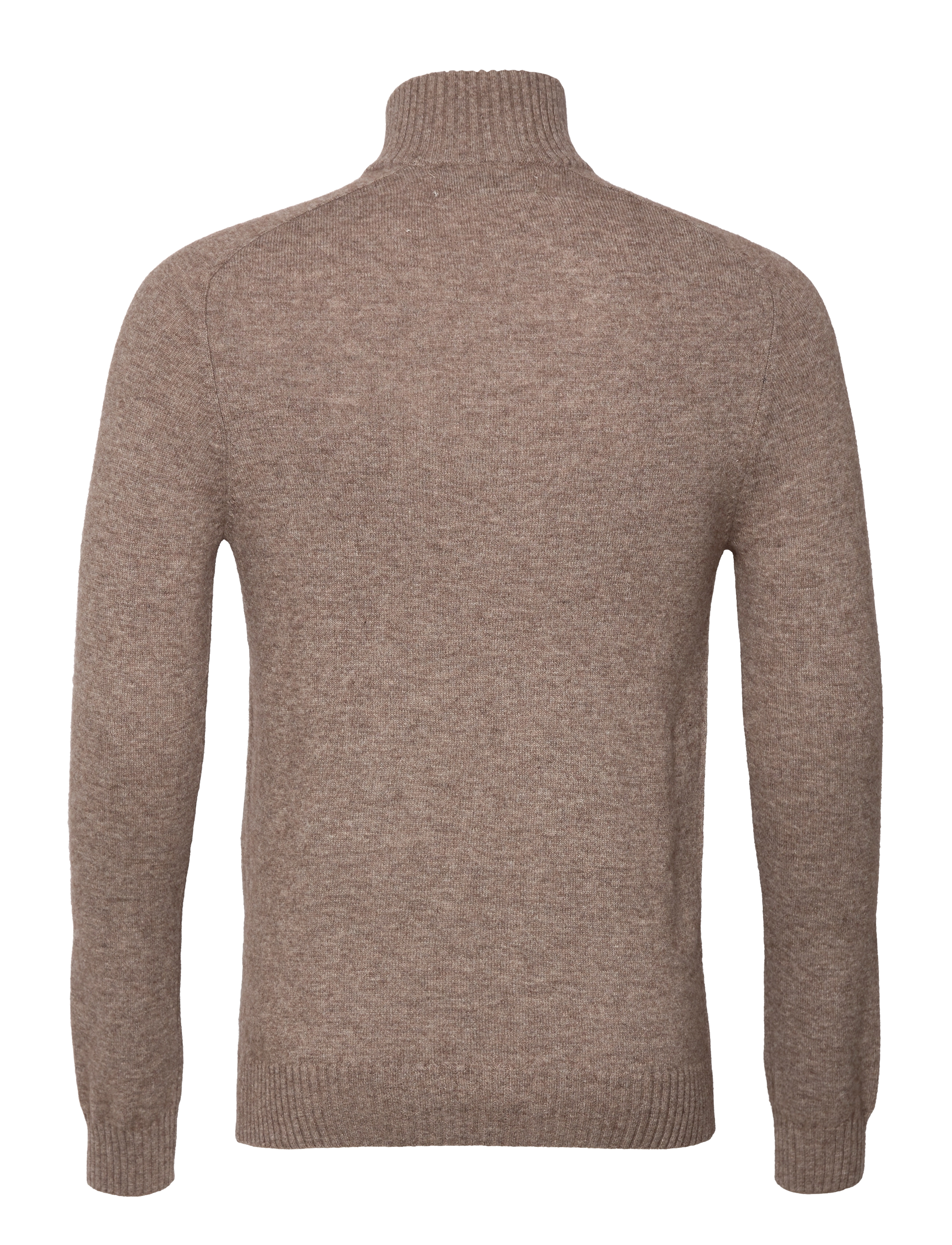 Bertoni - Vilhjalmer high neck zip knit - 865 nutmeg - 1