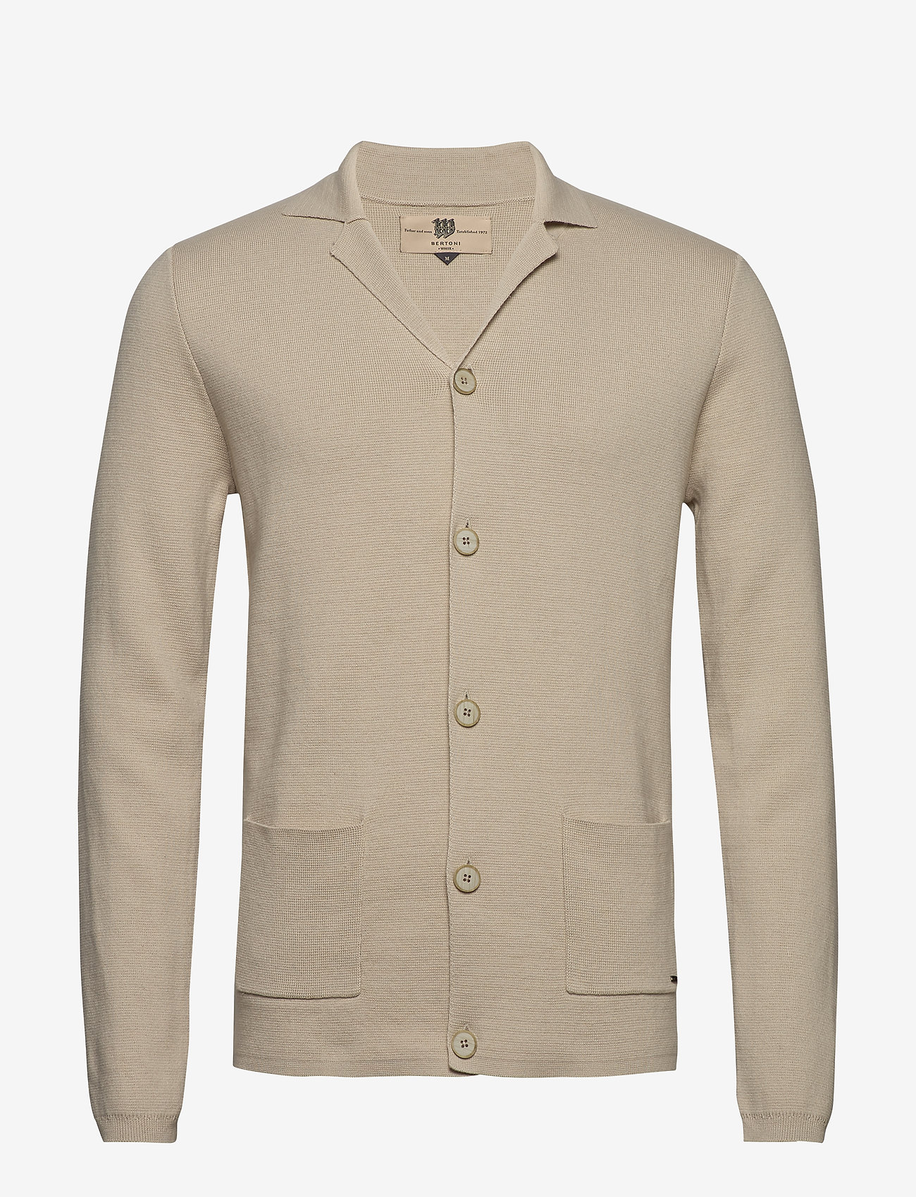 Bertoni - Ken Slim Cardigan Knit - 805 sand - 0