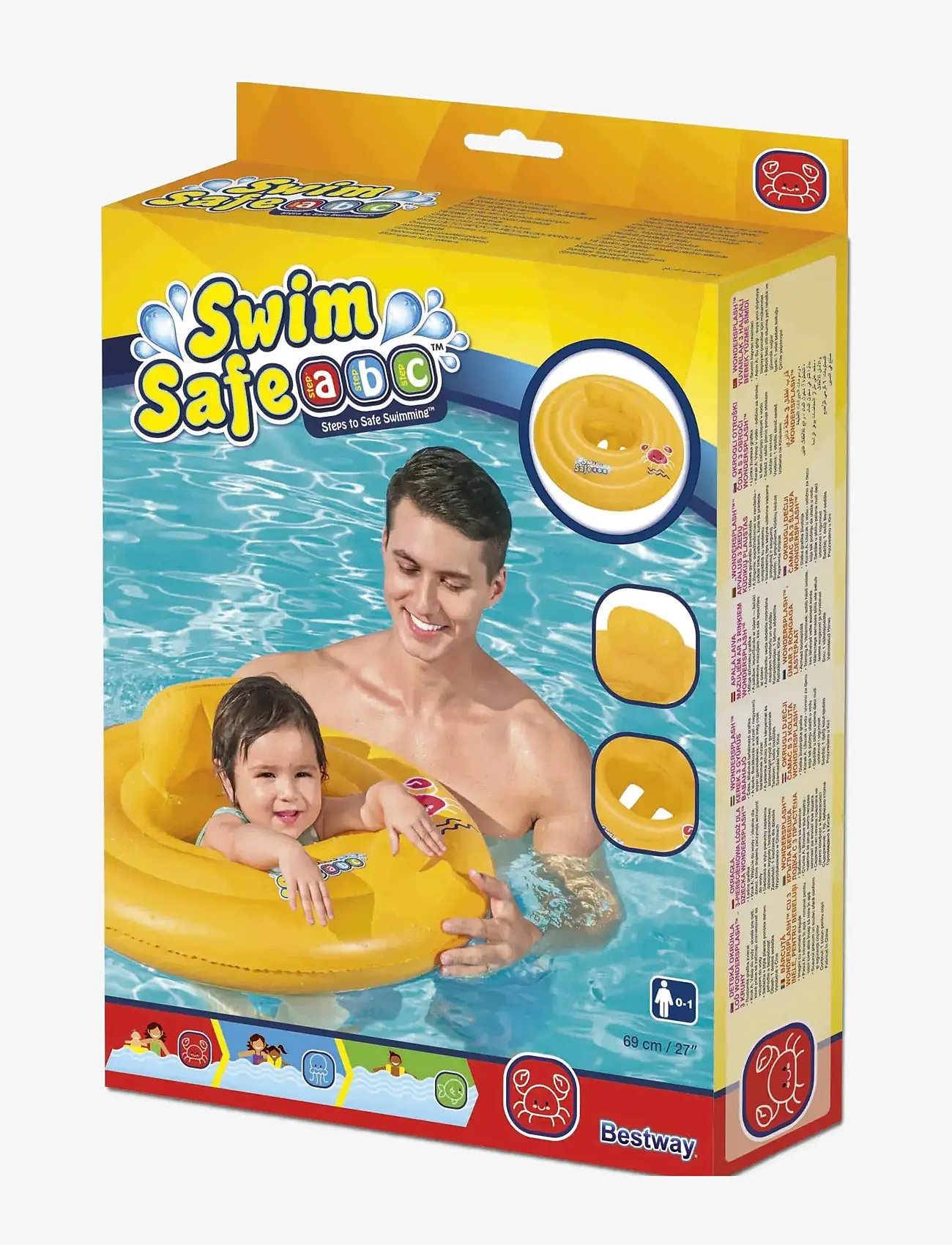 Bestway - SWIM SAFE TRIPLE RING BABY SEAT STEP A - sundhringir - multi coloured - 1