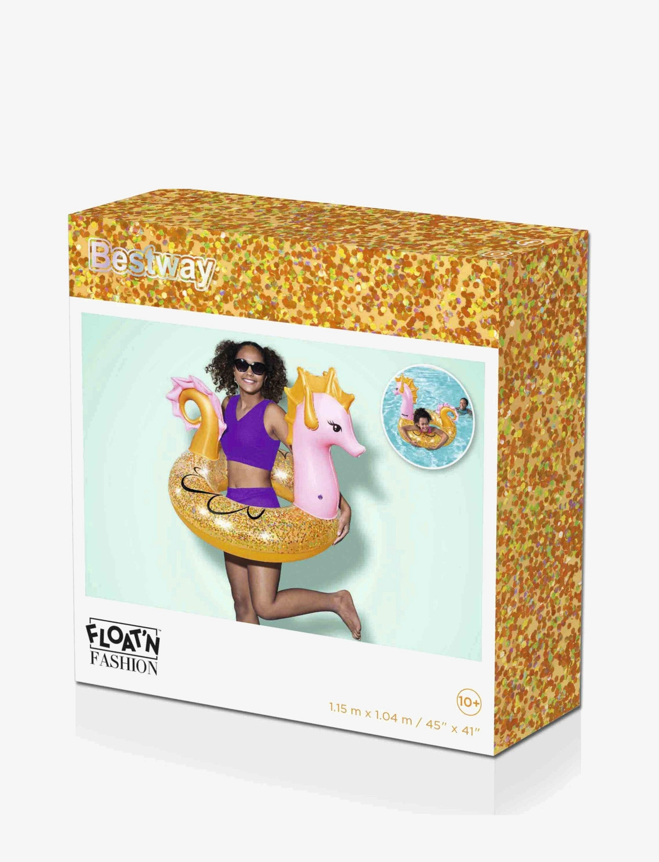 Bestway - Bestway Glitter Sjöhäst Badring 115x104 Cm - multi coloured - 2