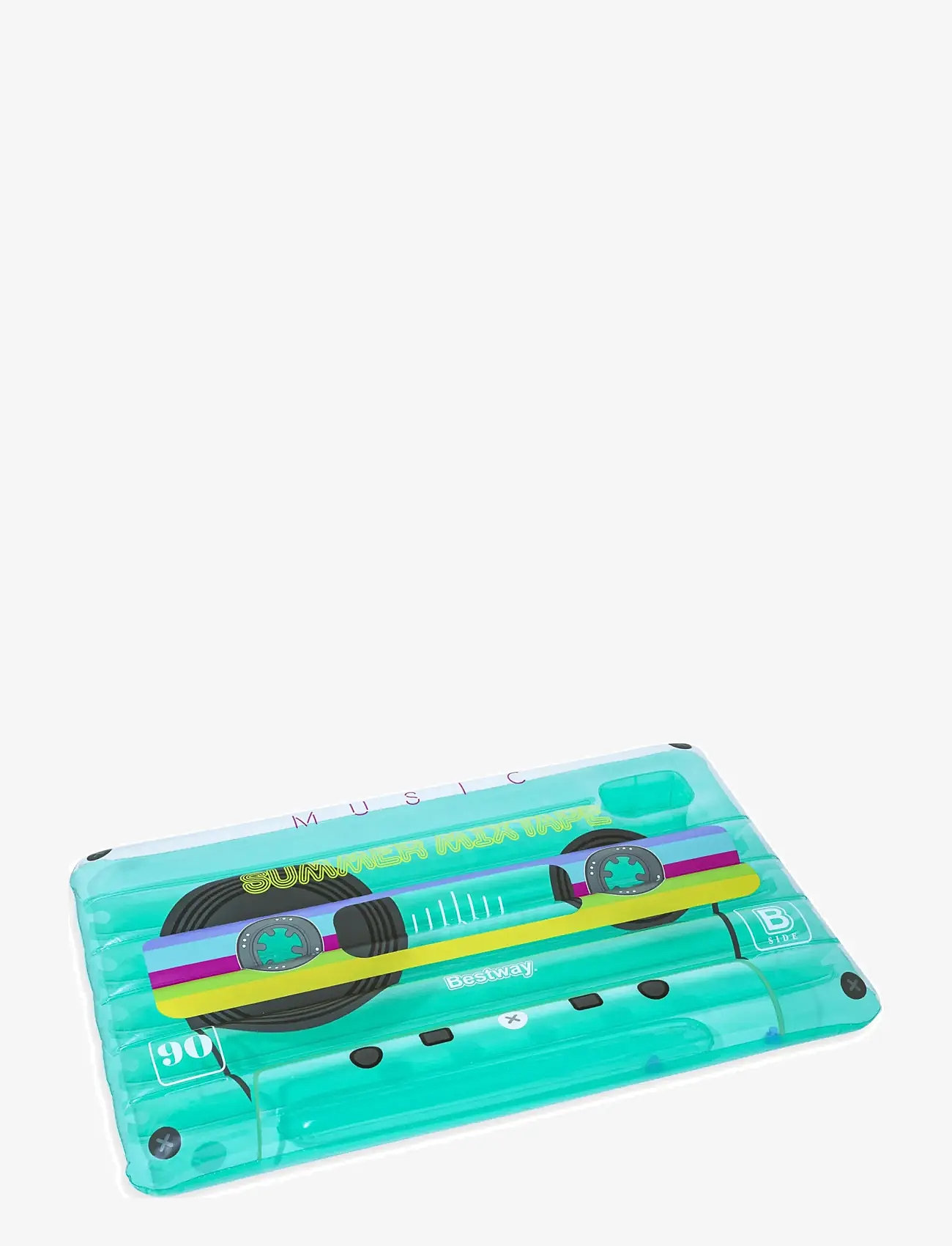 Bestway - BESTWAY 1.74M X 1.17M RETRO BEATS POOL FLOAT - baðhringir og baðdýnur - multi coloured - 1