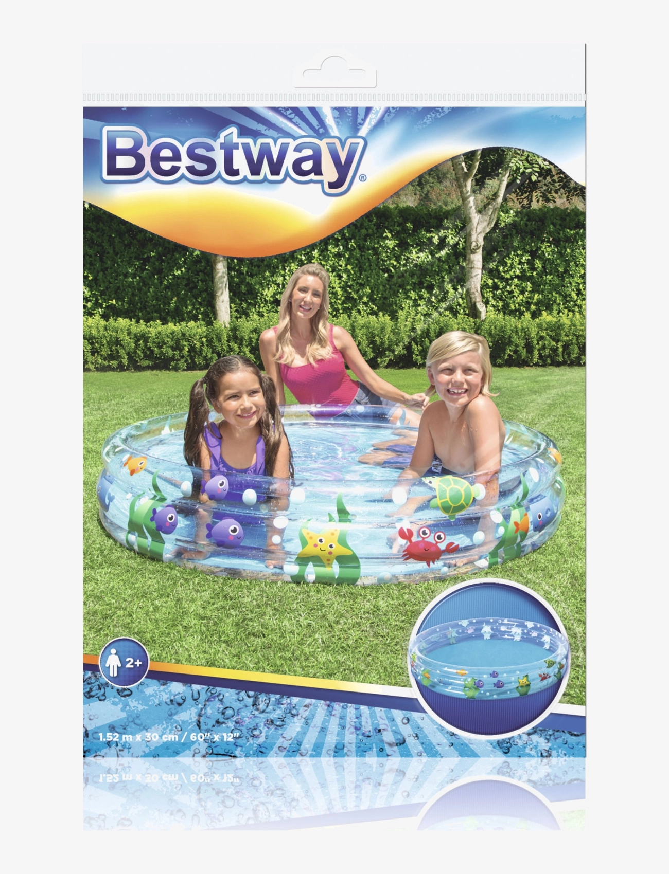 Bestway Bestway 60x12 Deep Dive 3-Ring Pool - Legetøj - MULTI COLOURED / multi