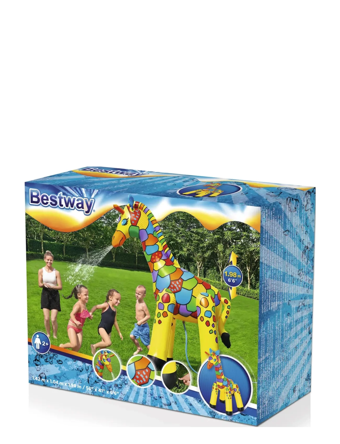 Bestway - 1.42M X 1.04M X 1.98M JUMBO GIRAFFE SPRINKLER - andet vandlegetøj - multi coloured - 2