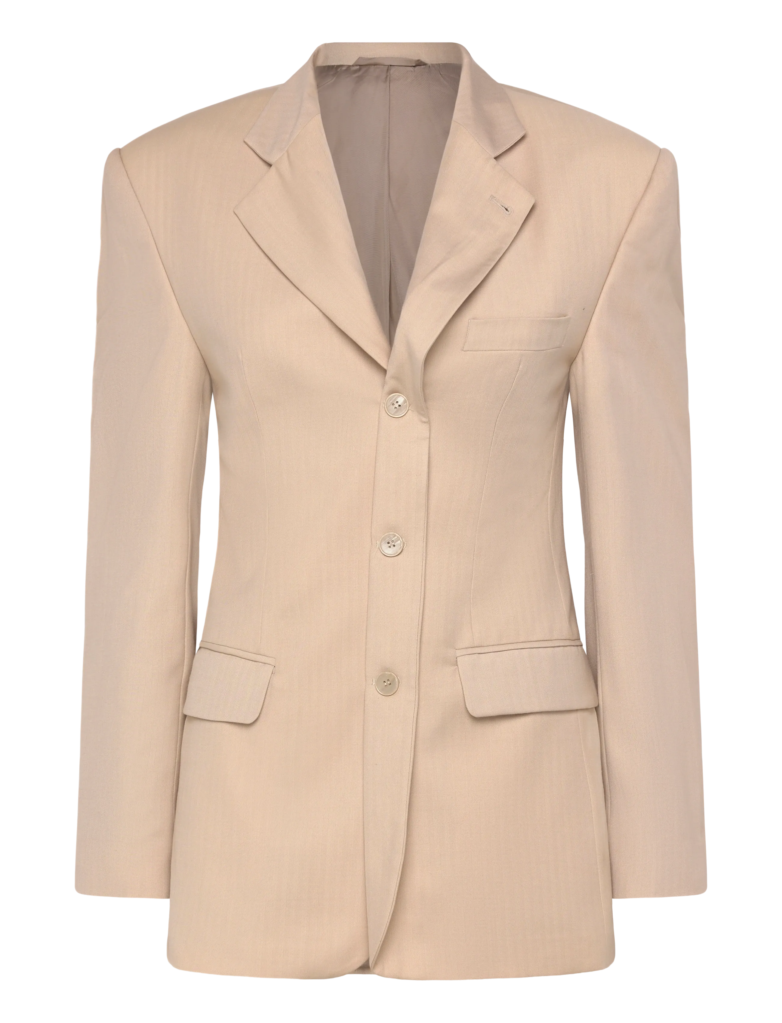 BETTTER Folded Blazer Beige - M - Damen