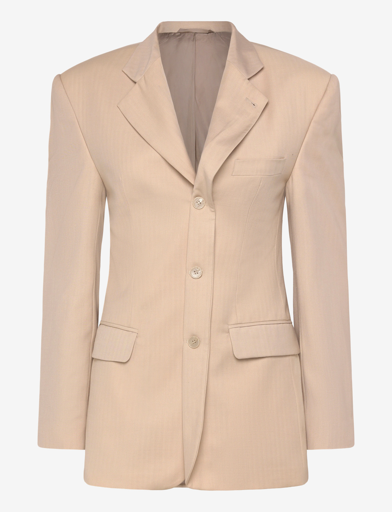 BETTTER - FOLDED BLAZER - einreihige blazer - beige - 1