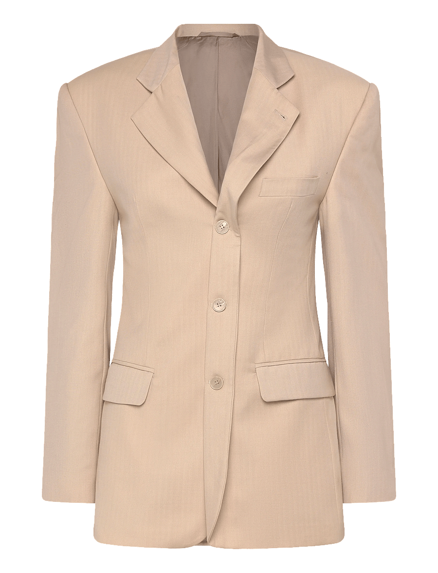 BETTTER - FOLDED BLAZER - single breasted blazers - beige - 1