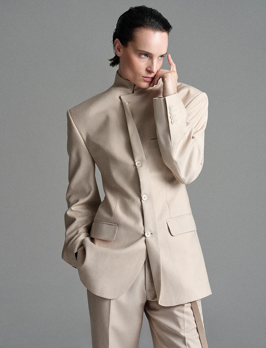 BETTTER - FOLDED BLAZER - single breasted blazers - beige - 3