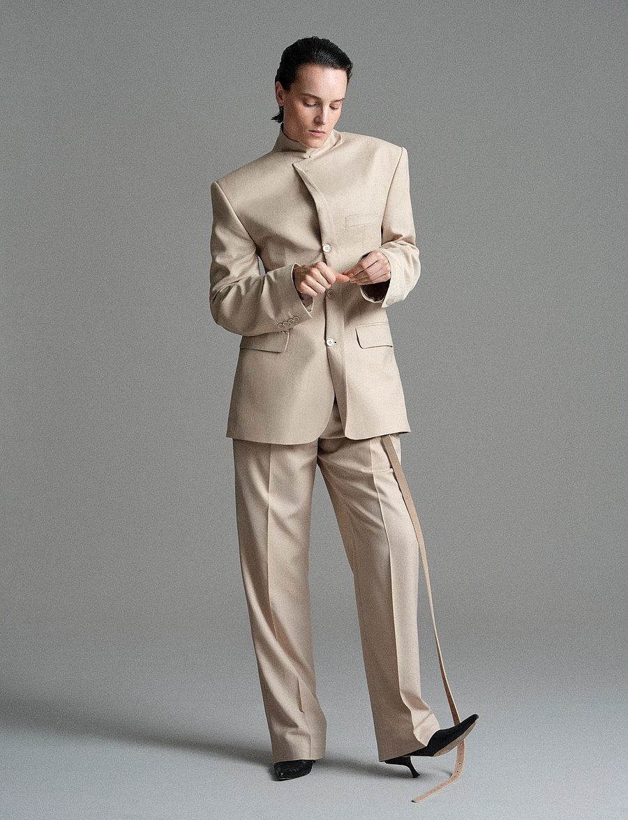 BETTTER - FOLDED BLAZER - single breasted blazers - beige - 4