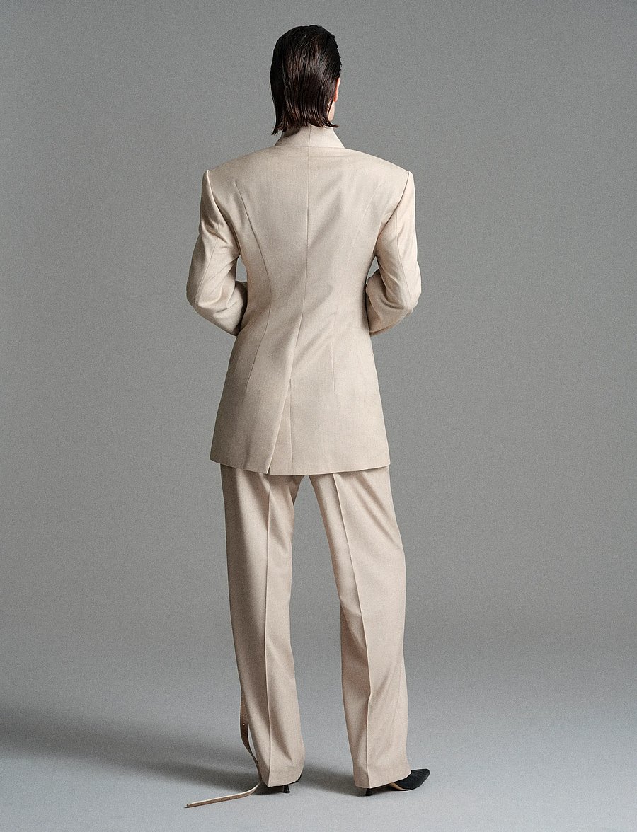 BETTTER - FOLDED BLAZER - single breasted blazers - beige - 5