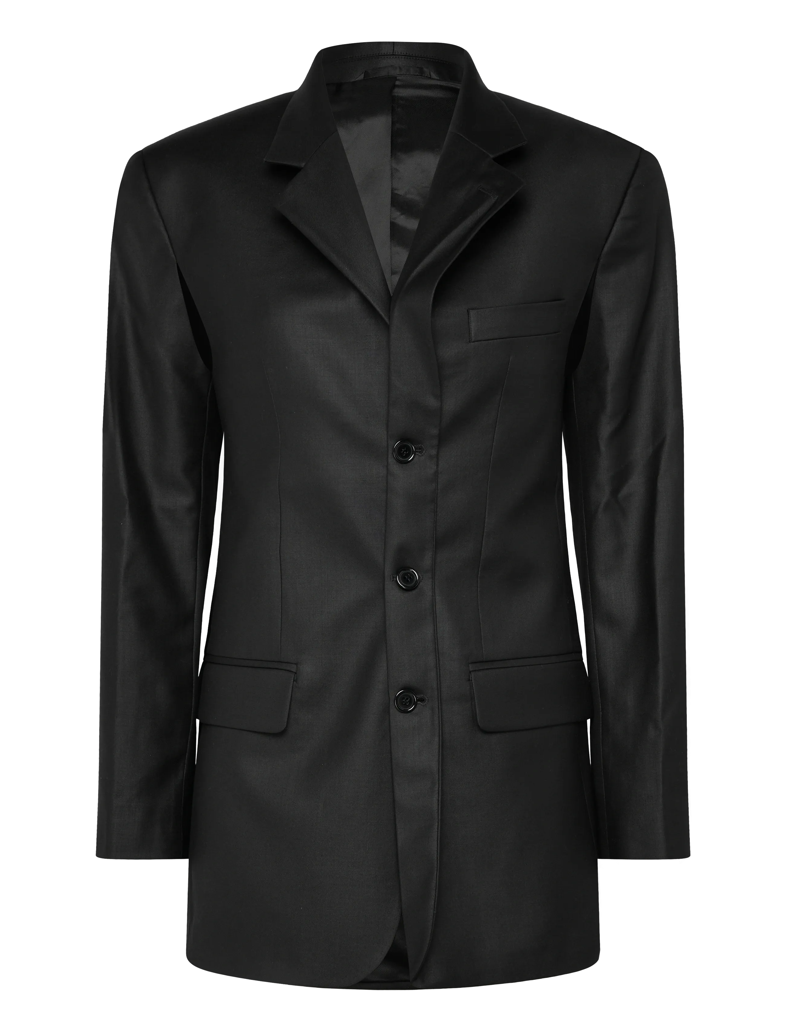 BETTTER FOLDED BLAZER WITH SLITS - Jaunumi - BLACK / black