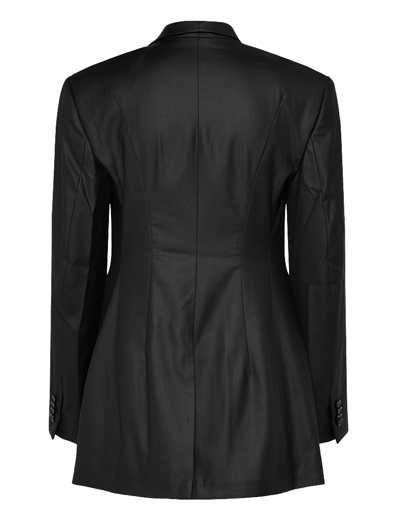 BETTTER - FOLDED BLAZER WITH SLITS - einreihige blazer - black - 2