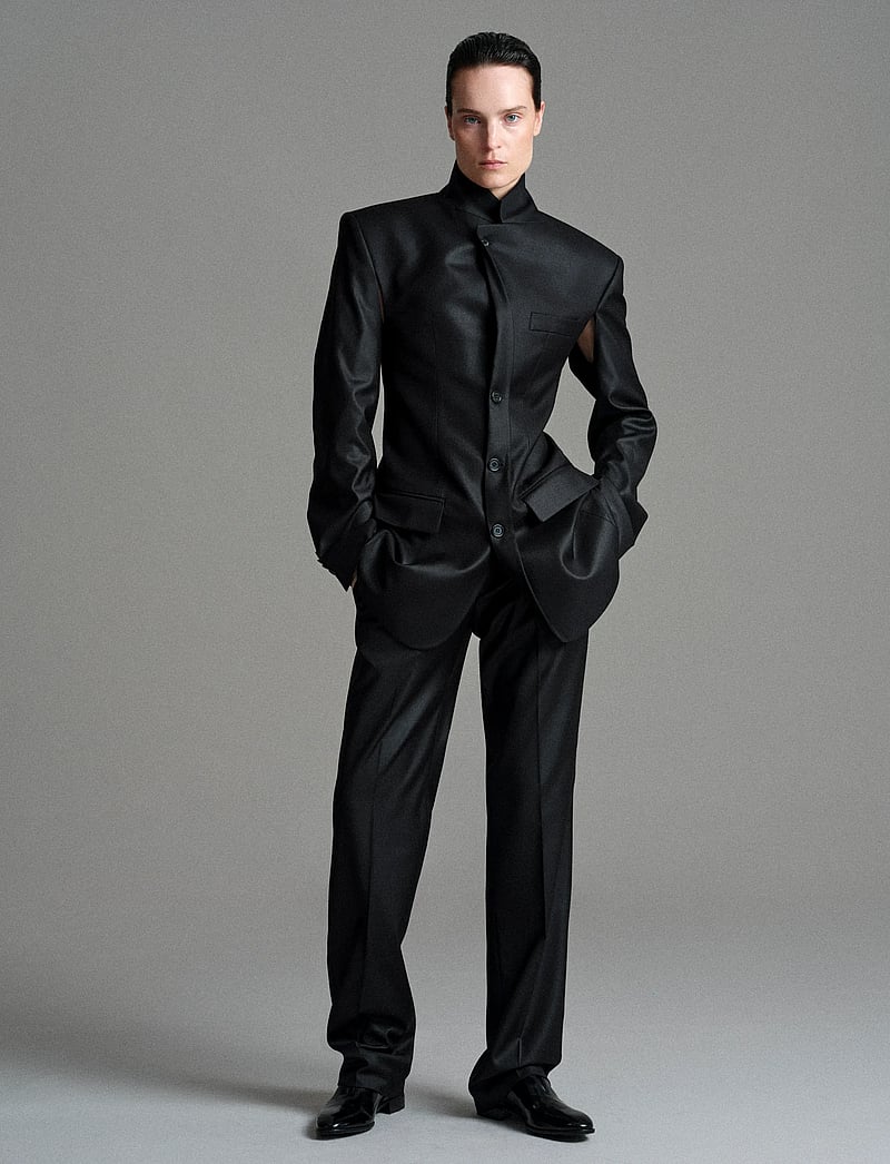 BETTTER - FOLDED BLAZER WITH SLITS - einreihige blazer - black - 0