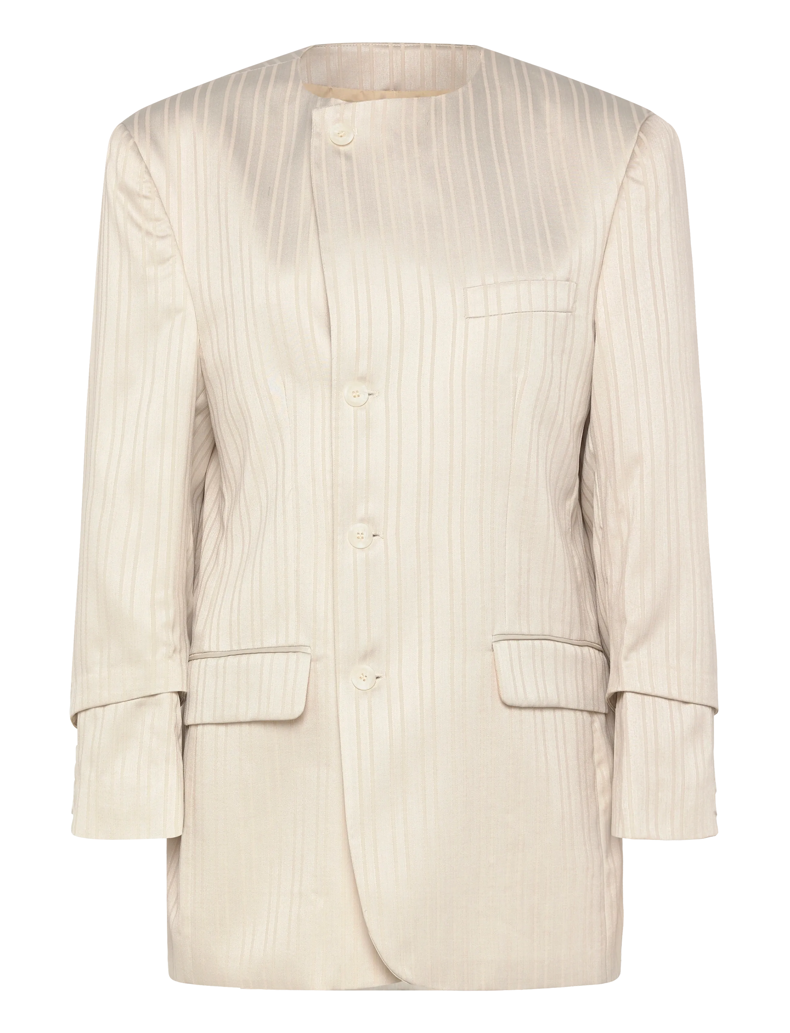 BETTTER Oversized Blazer Kleid Cream - XS - Damen