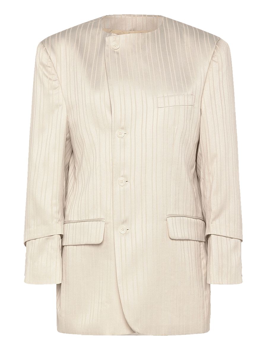 BETTTER - OVERSIZED BLAZER DRESS - cocktailkleider - off white - 1