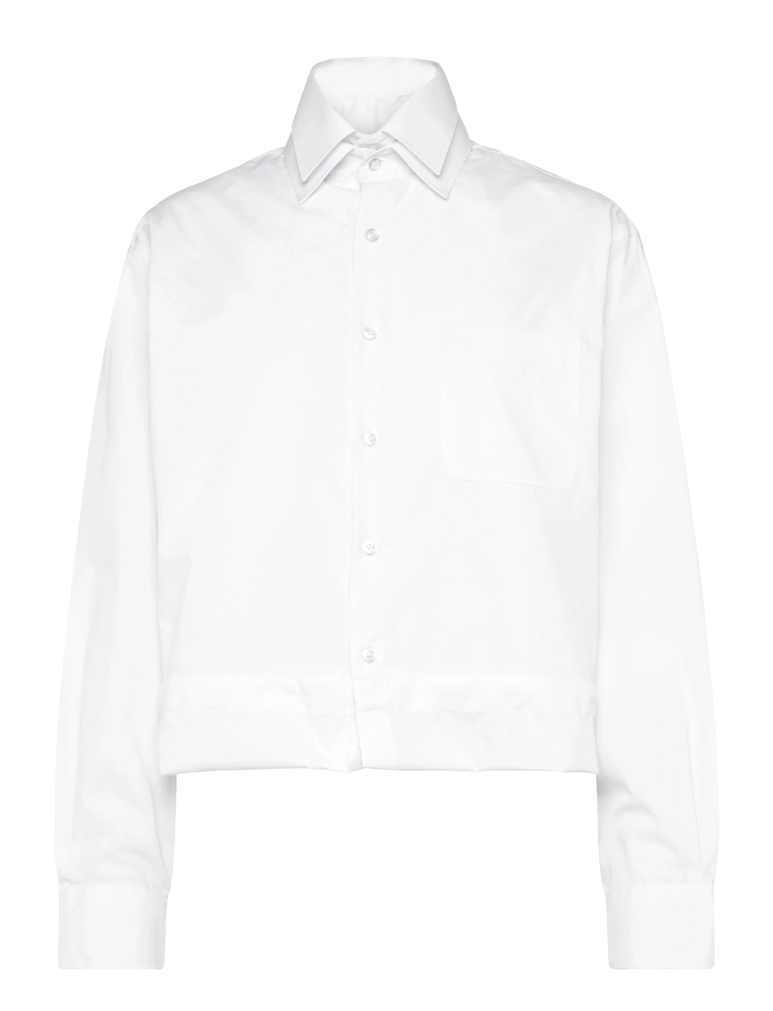 BETTTER UPSIDE DOWN SHIRT - Transitional Layering - WHITE / white