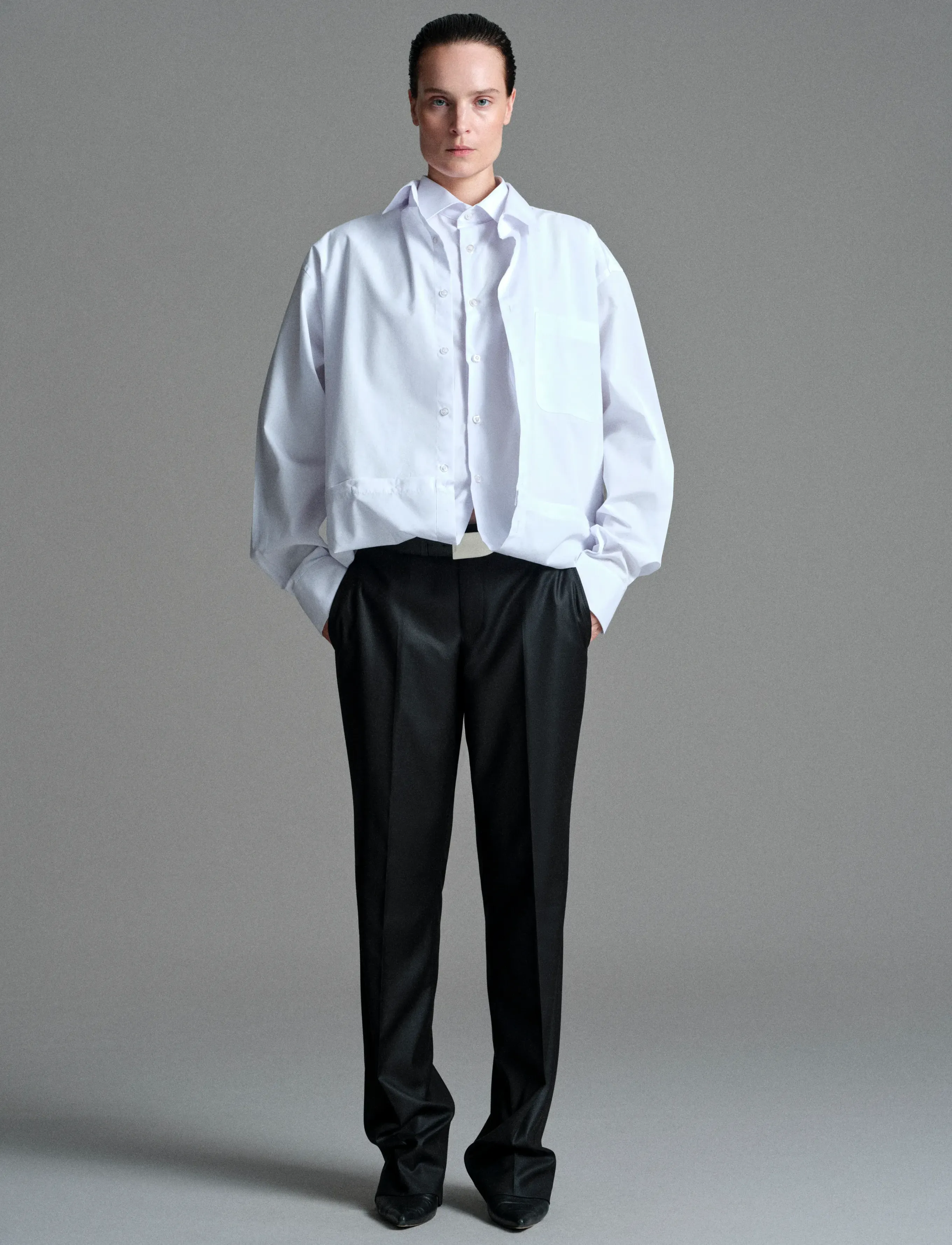 BETTTER - UPSIDE DOWN SHIRT - pikkade varrukatega särgid - white - 5