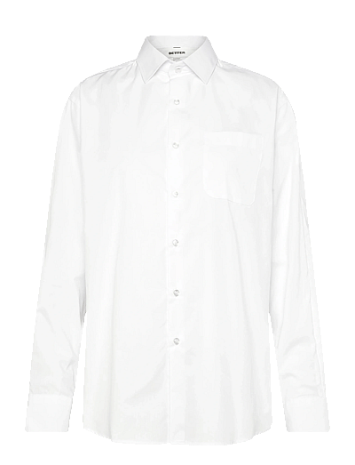 BETTTER ZIPPED SHIRT - Pikkade varrukatega särgid - WHITE / white
