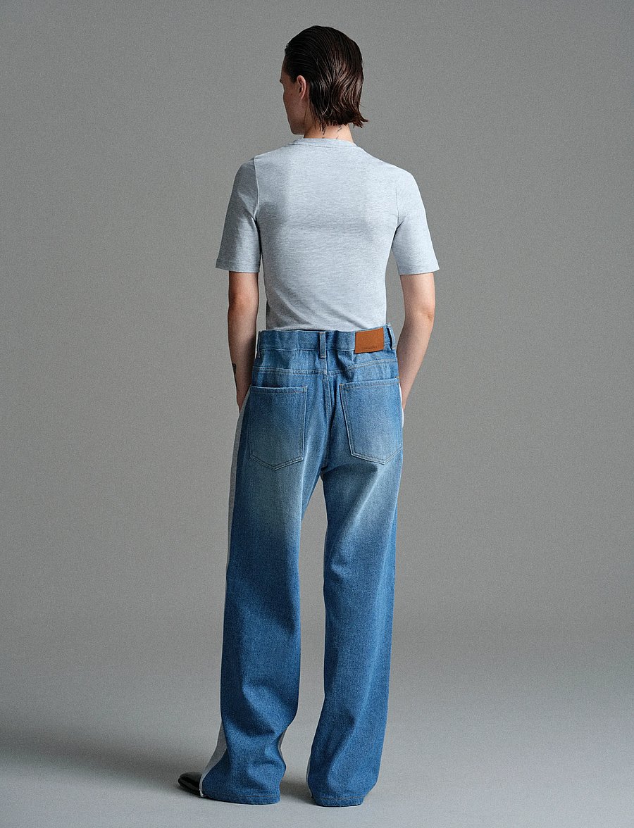 BETTTER - TRACK DENIM TROUSER - vardagsstil - grey - 3