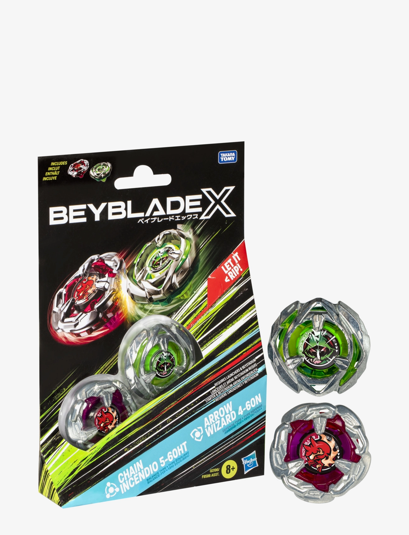 Beyblade - X Chain Incendio 5-60HT & Arrow Wizard 4-60N Battling spinning top - multicolor - 1