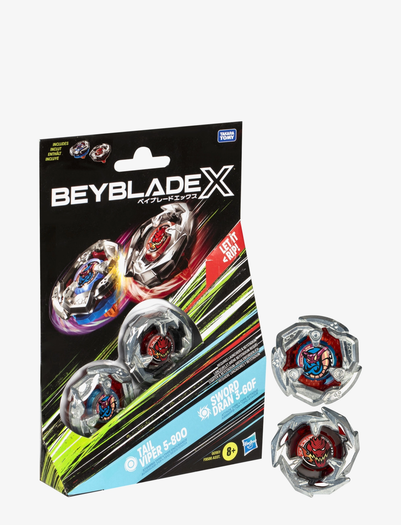 Beyblade - X Tail Viper 5-80O & Sword Dran 3-60F Battling spinning top - multicolor - 1