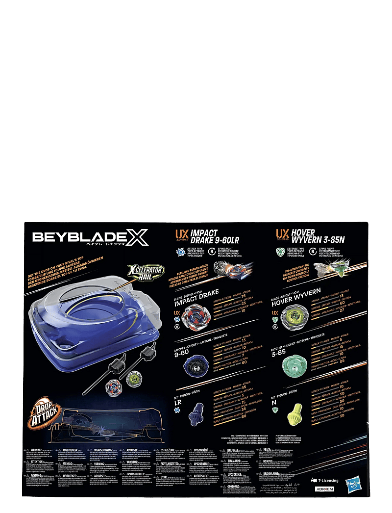 Beyblade - Beyblade X Drop Attack-stridsset - lauamängud - multicolor - 3